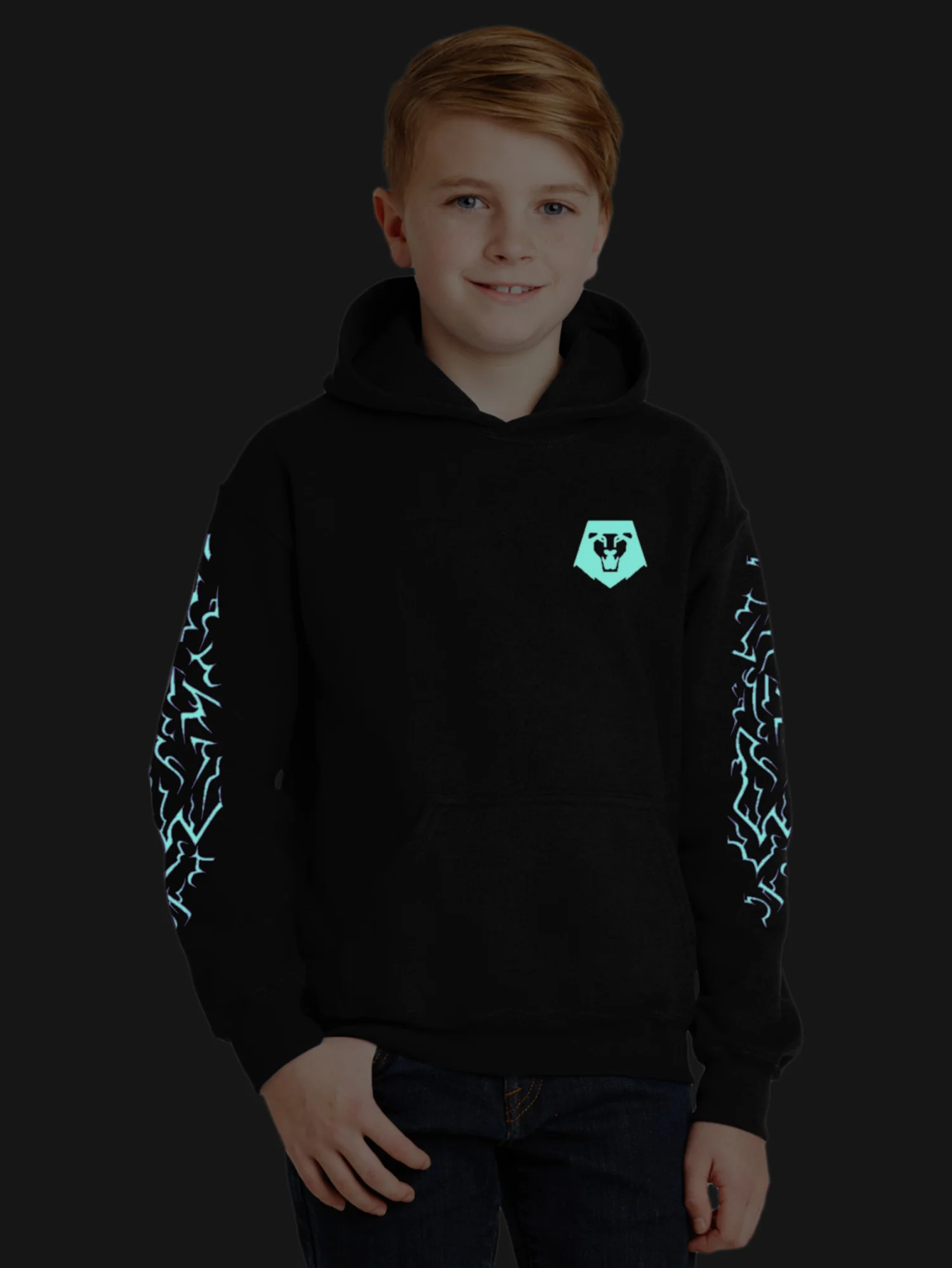 KPop Demon Hunters SAJA BOYS Glow in the Dark Kids Hoodie - Image 8