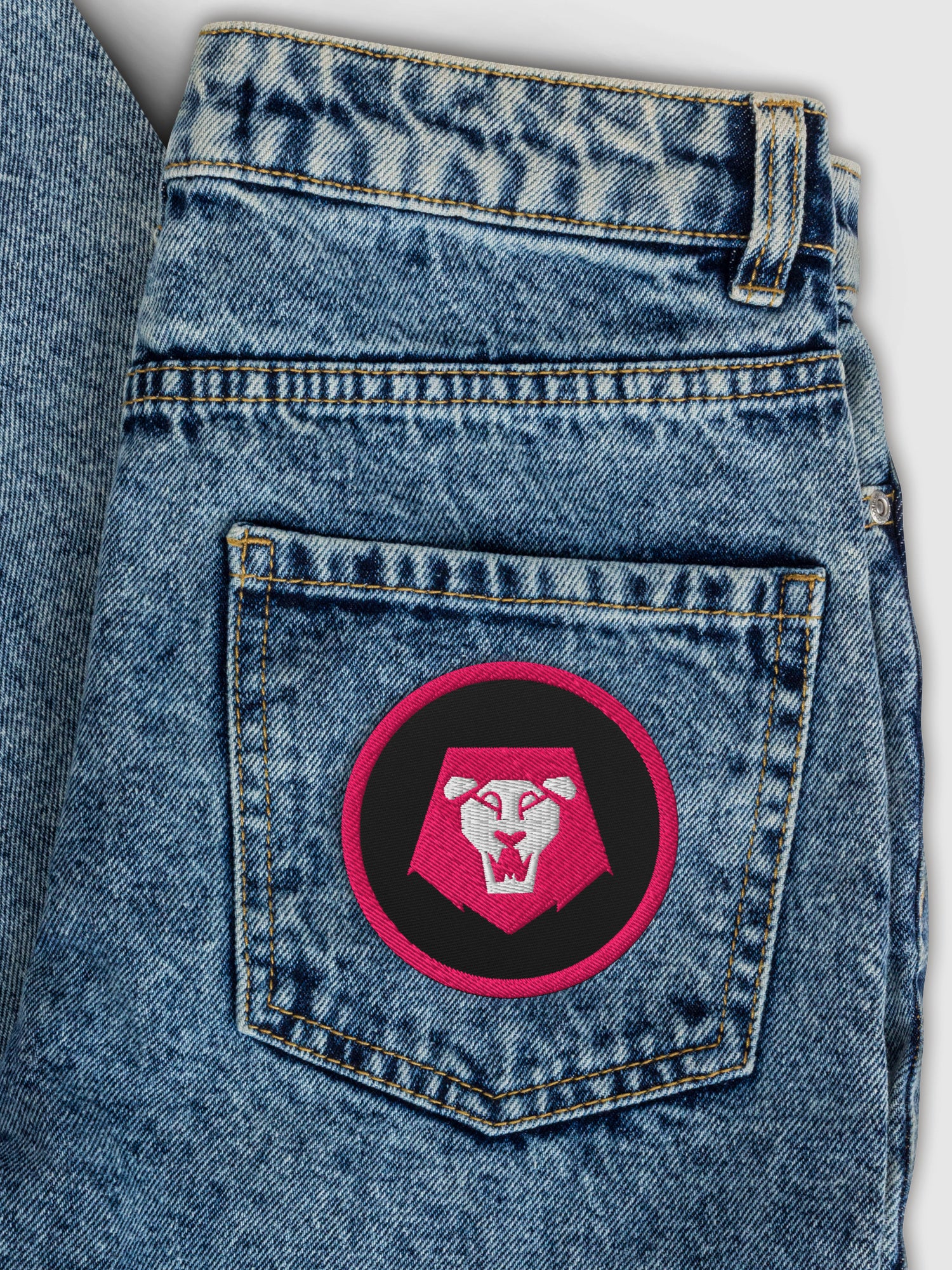 KPop Demon Hunters SAJA BOYS Lion Embroidered Patch - Image 2