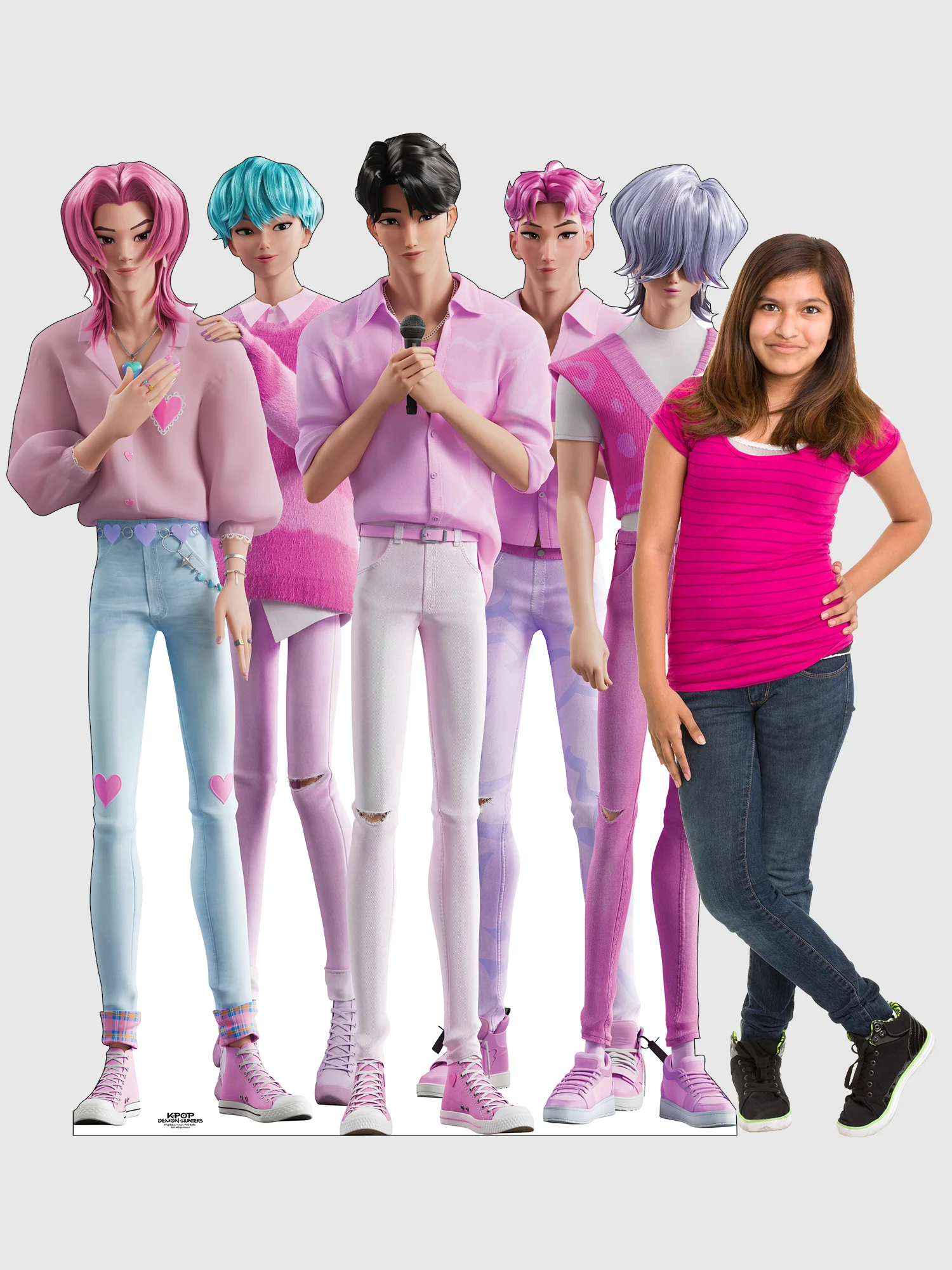 KPop Demon Hunters Cardboard Cutout Standee Pink Saja Boys - Image 4