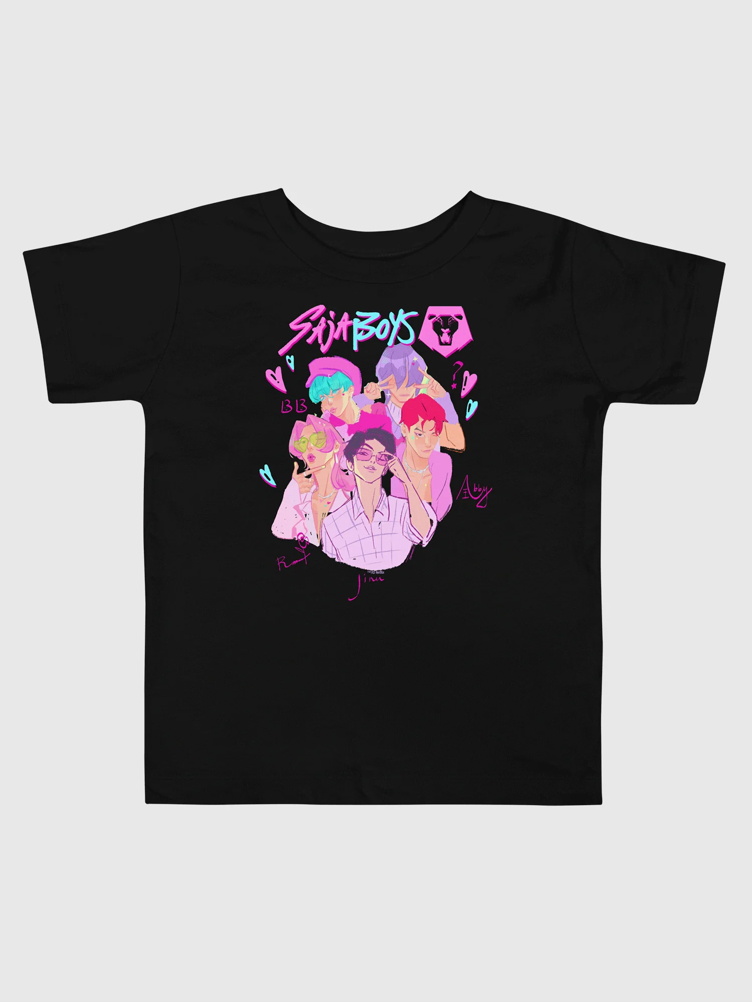KPop Demon Hunters SAJA BOYS Toddler T-Shirt - Image 4