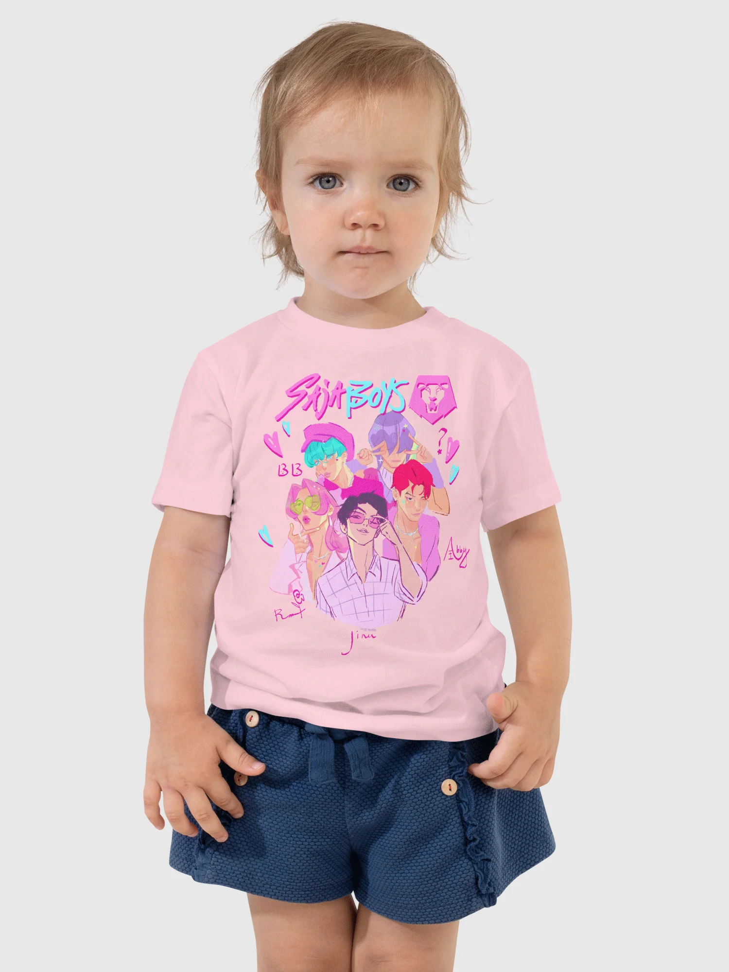 KPop Demon Hunters SAJA BOYS Toddler T-Shirt - Image 7