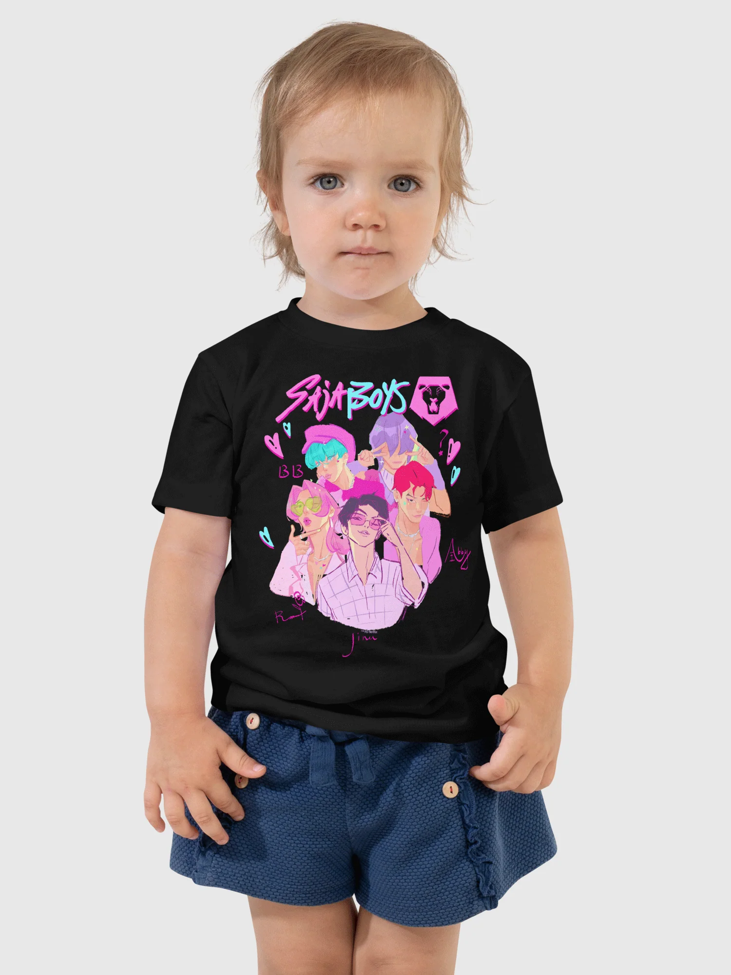 KPop Demon Hunters SAJA BOYS Toddler T-Shirt - Image 8