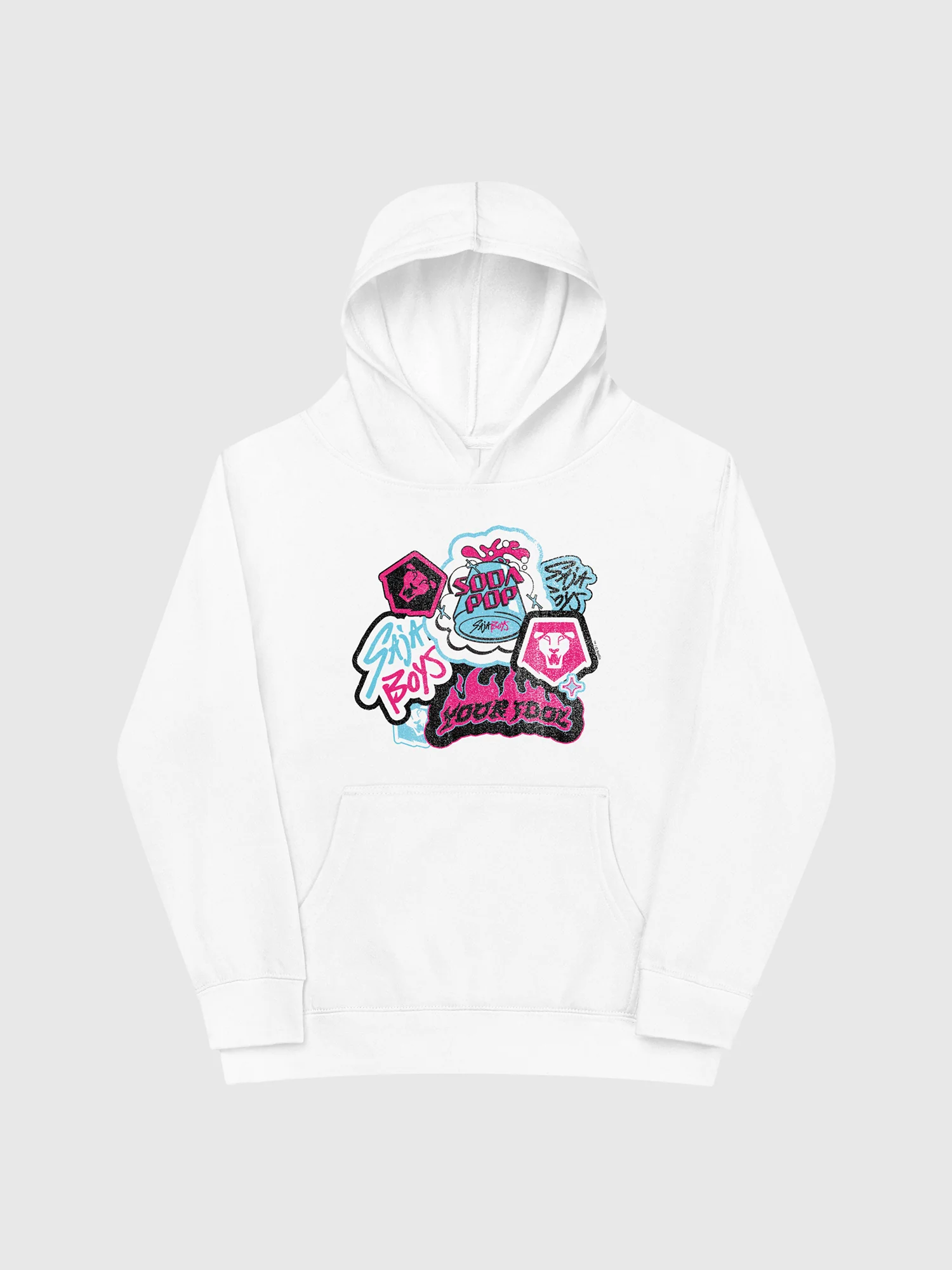 KPop Demon Hunters Saja Boys Youth Hoodie Collage - Image 2