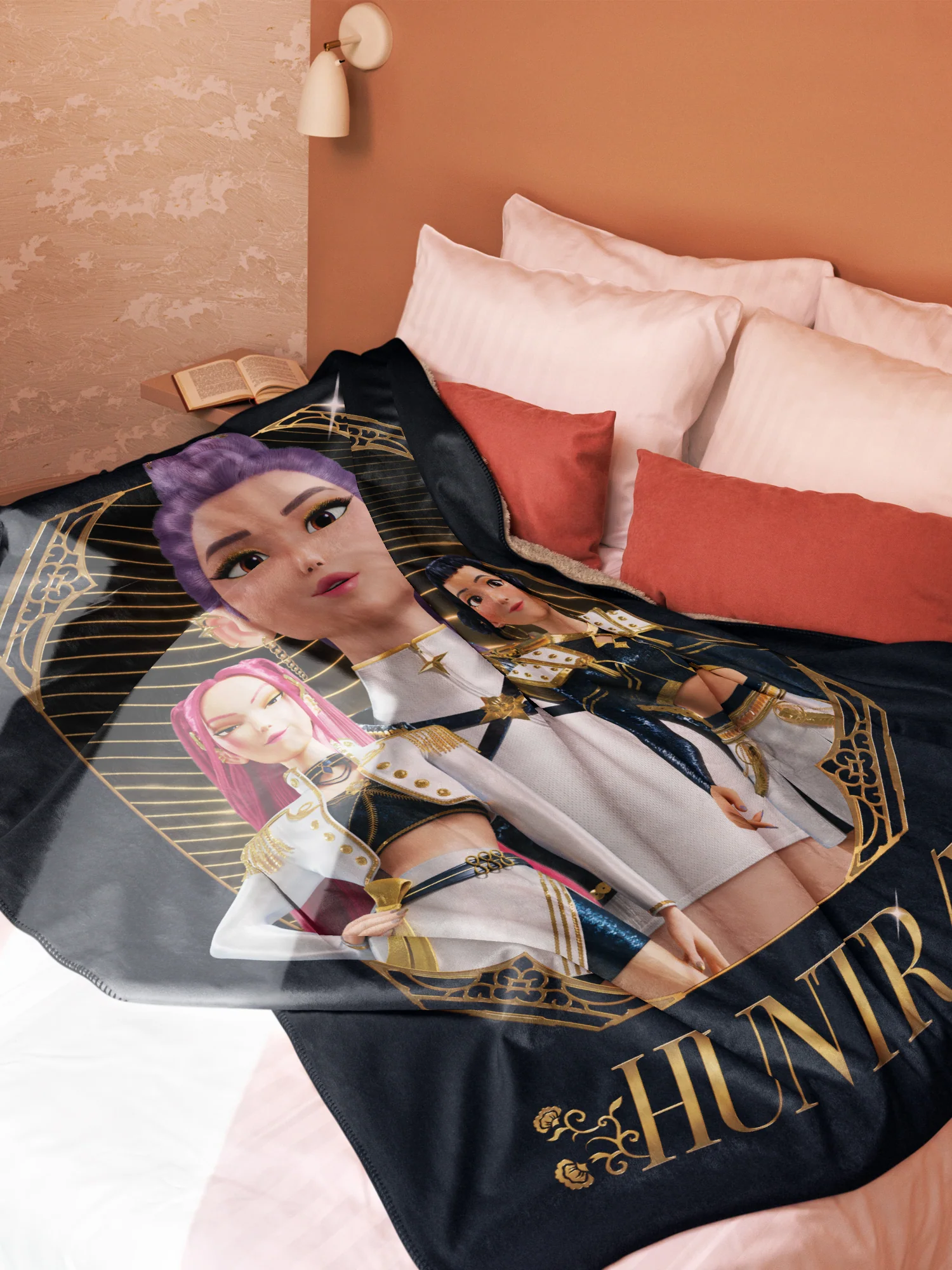KPop Demon Hunters Sherpa Blanket HUNTR/X Golden - Image 7
