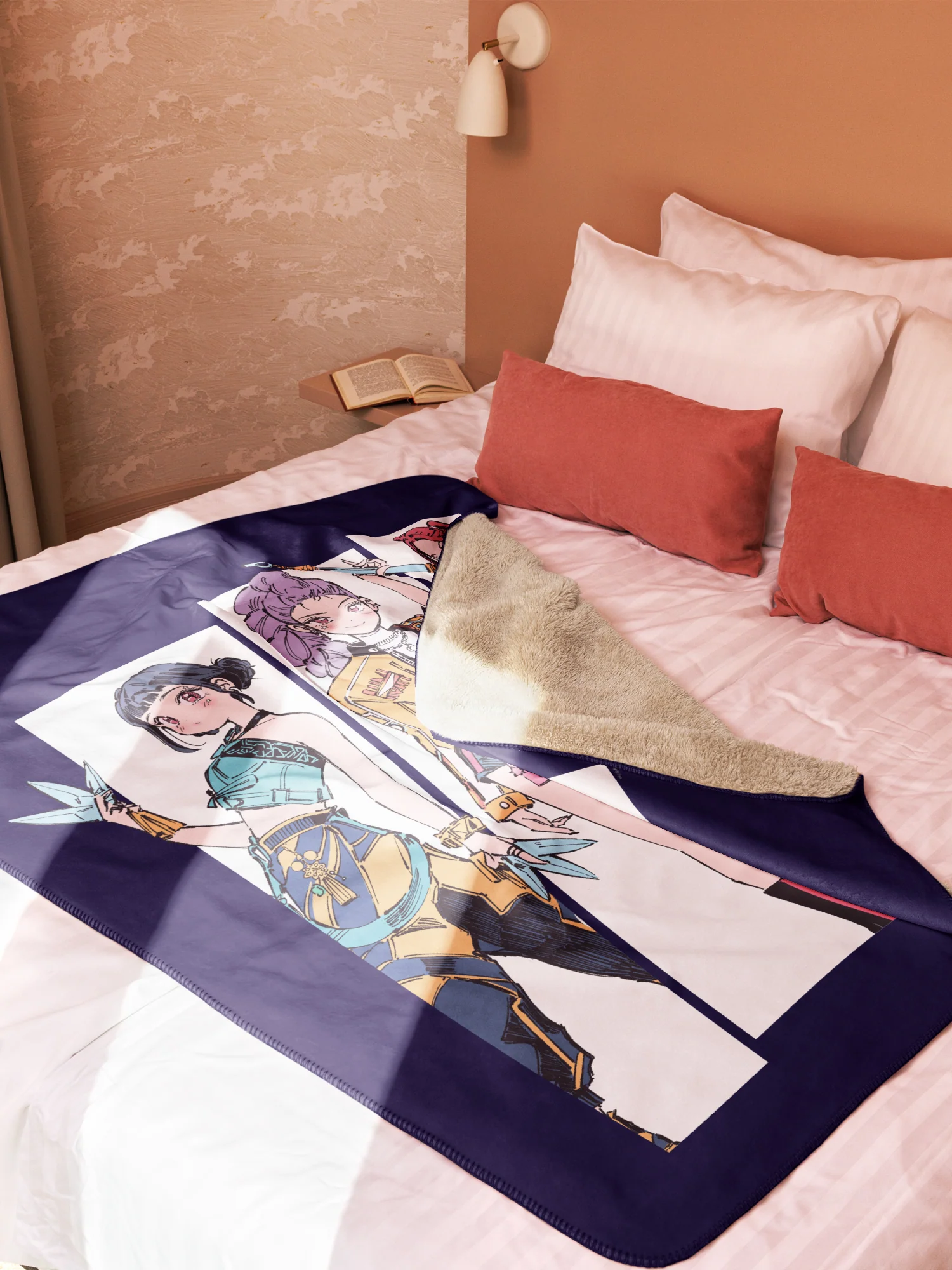 KPop Demon Hunters Sherpa Blanket HUNTR/X Polo Tokki - Image 6