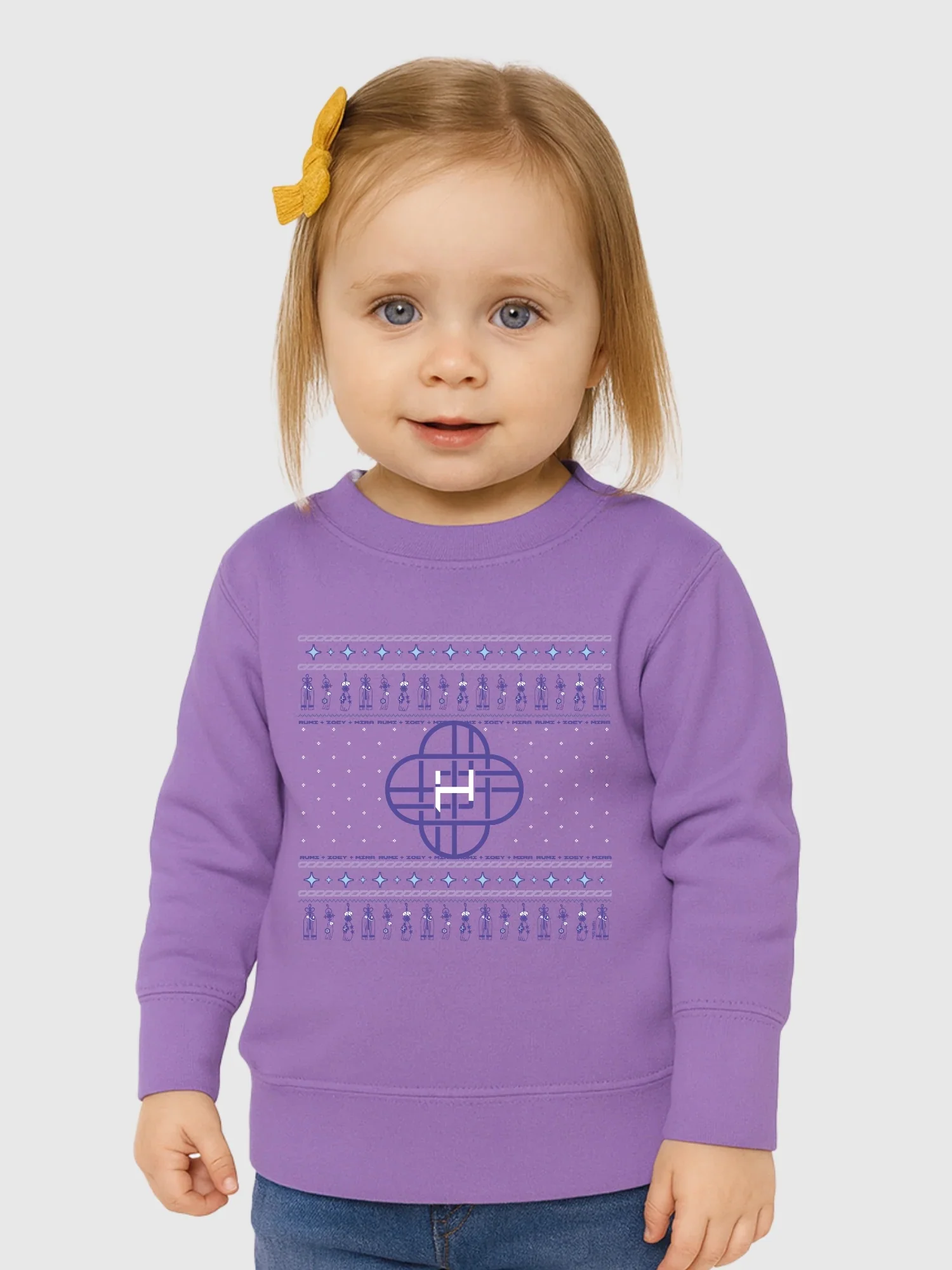 KPop Demon Hunters Toddler Crewneck Sweatshirt Holiday - Image 3