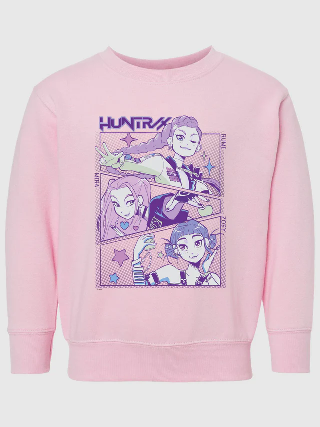 KPop Demon Hunters Toddler Crewneck Sweatshirt HUNTR/X - Image 2