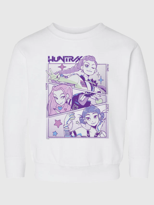 KPop Demon Hunters Toddler Crewneck Sweatshirt HUNTR/X - Image 4