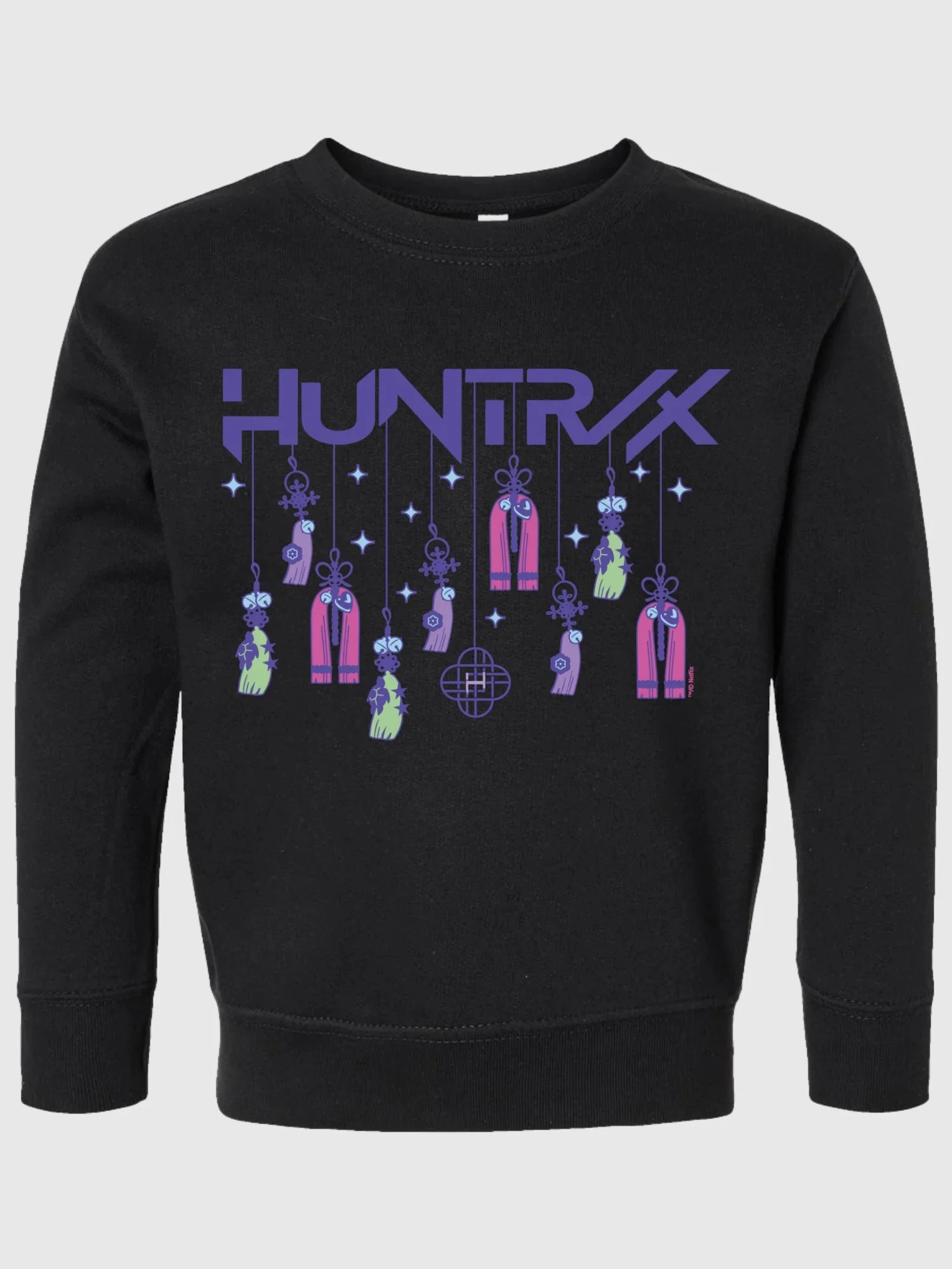 KPop Demon Hunters Toddler Crewneck Sweatshirt HUNTR/X Holiday Charms - Image 7