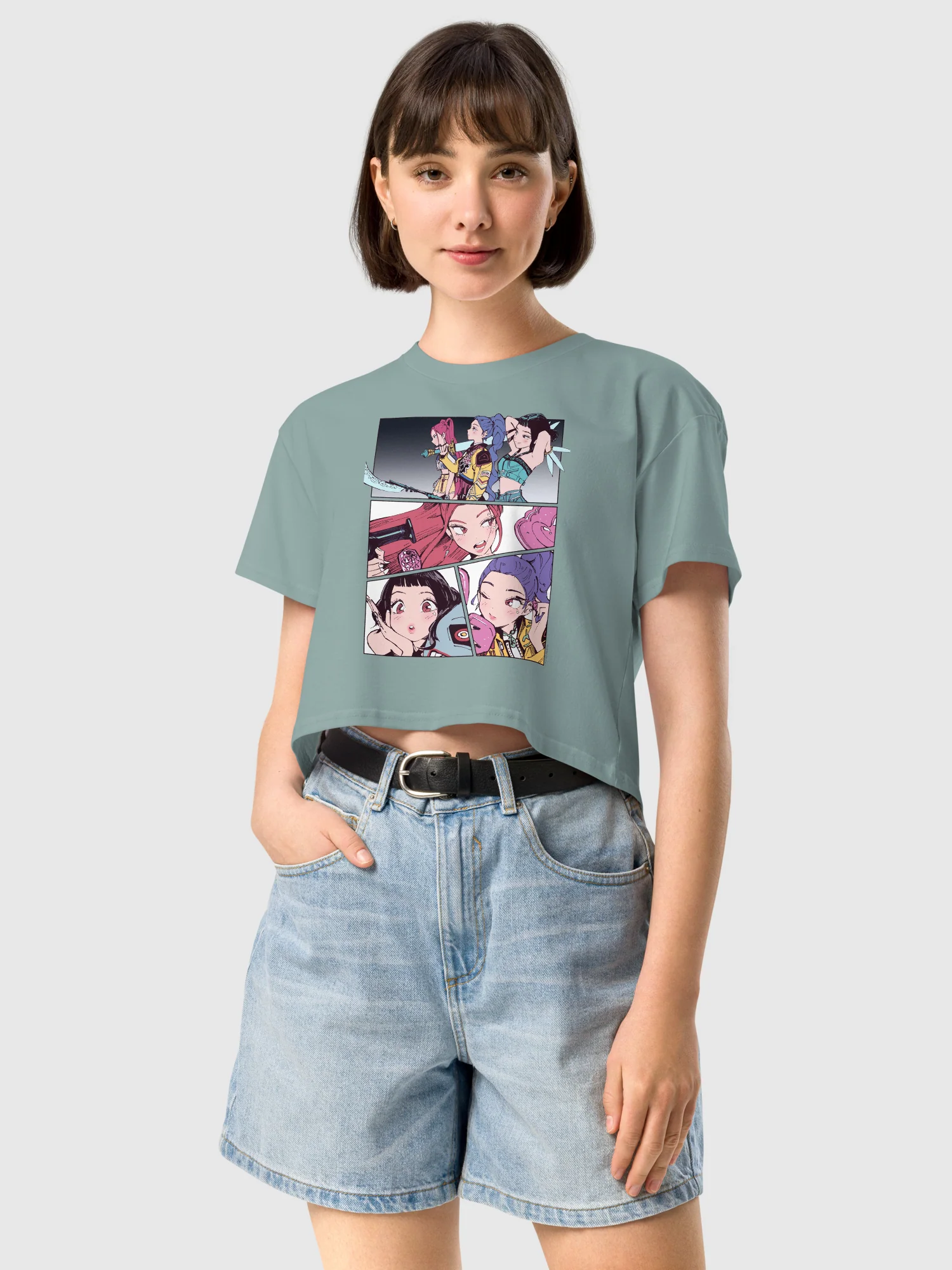 KPop Demon Hunters Women's Crop Top Polo Tokki - Image 6