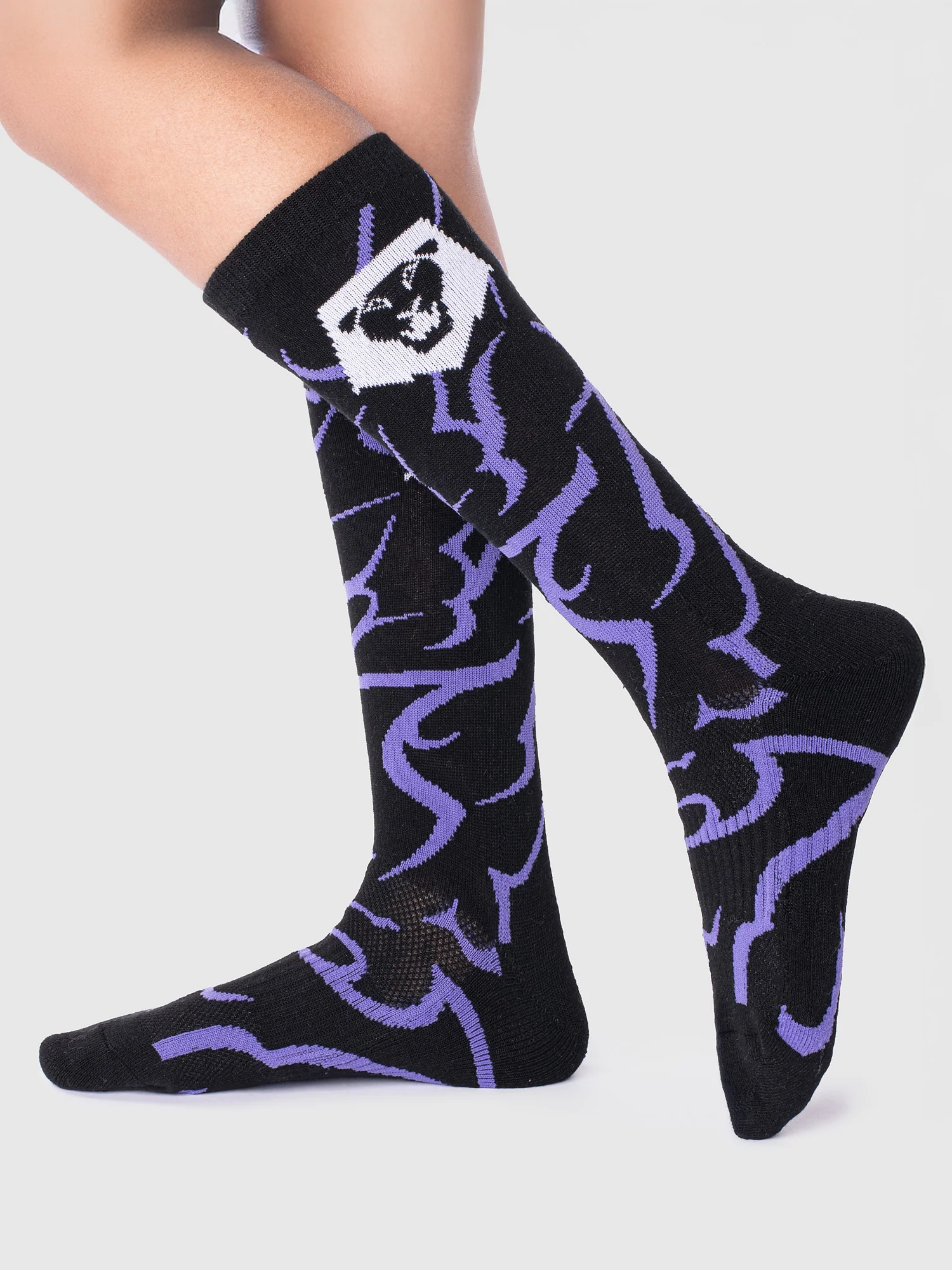 KPop Demon Hunters Youth Athletic Crew Sock Saja Boys Glow In The Dark - Image 3