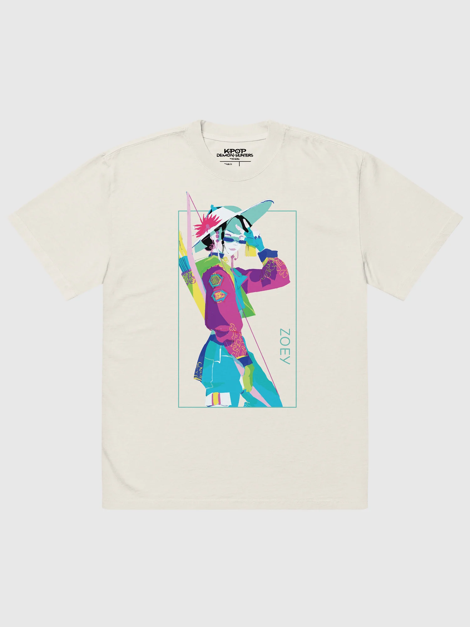 KPop Demon Hunters Zoey Girl Crush Oversized T-Shirt - Image 2