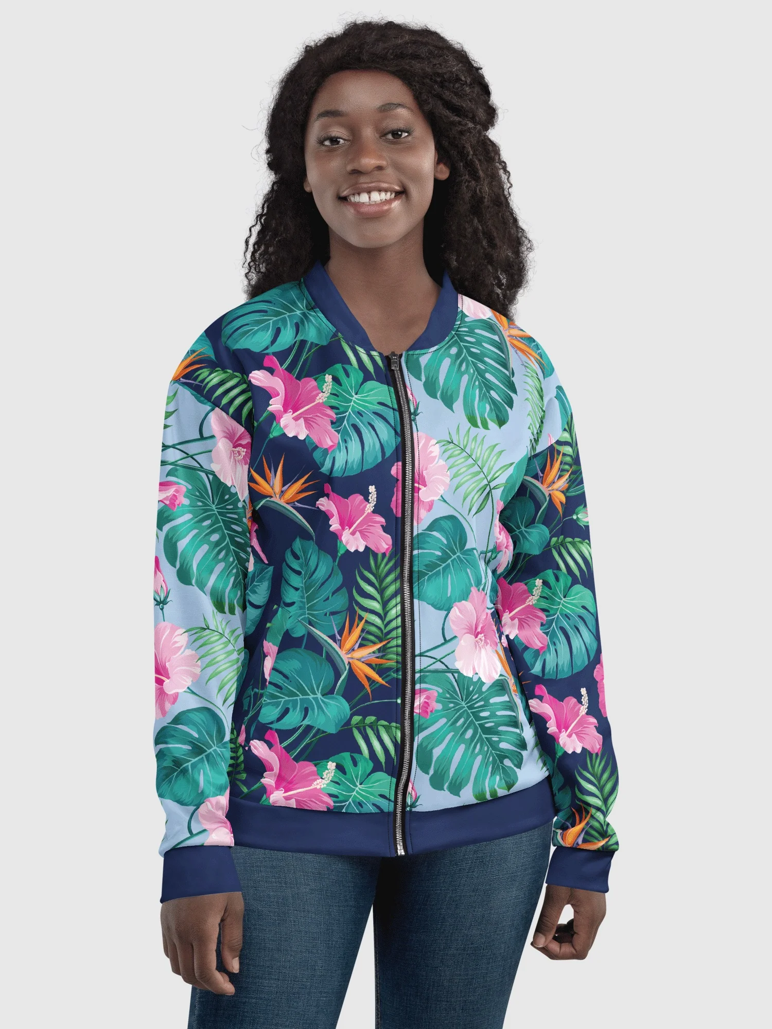 KPop Demon Hunters Zoey's Tropical Bomber Jacket - Image 5