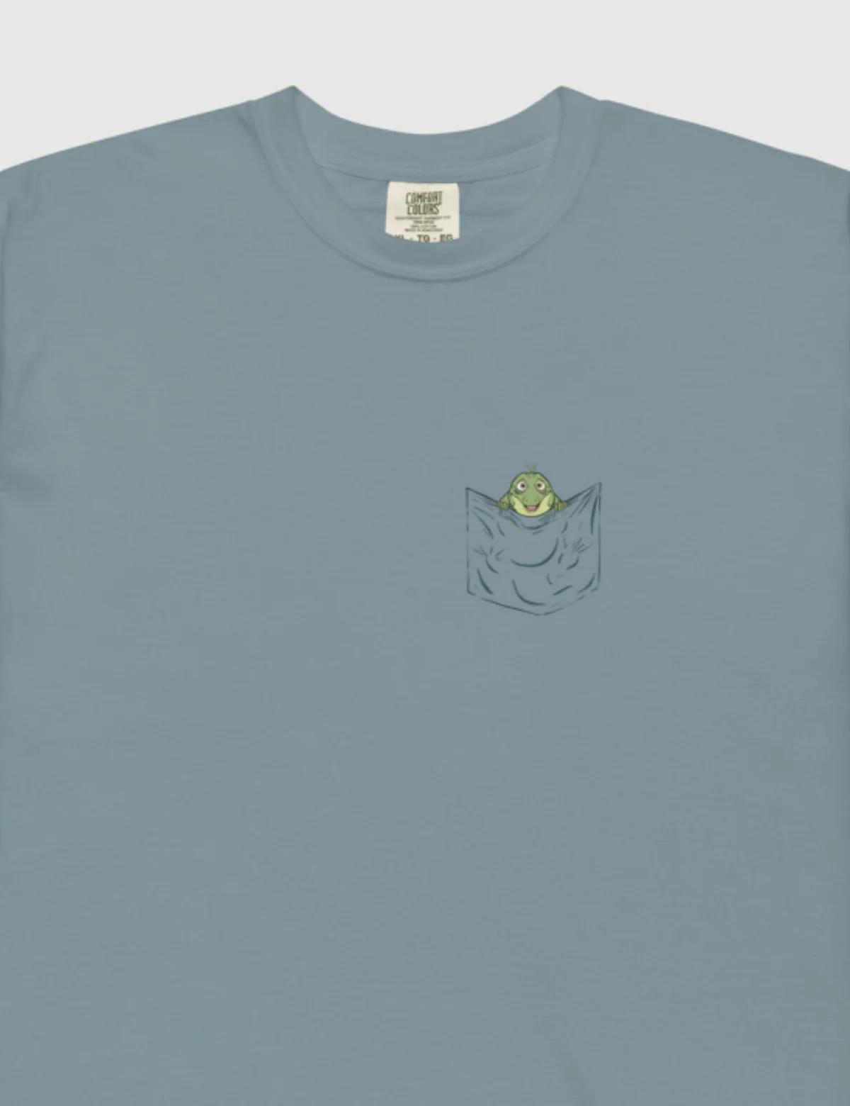 Leo Pocket Unisex T-Shirt [Ice Blue] - Image 3