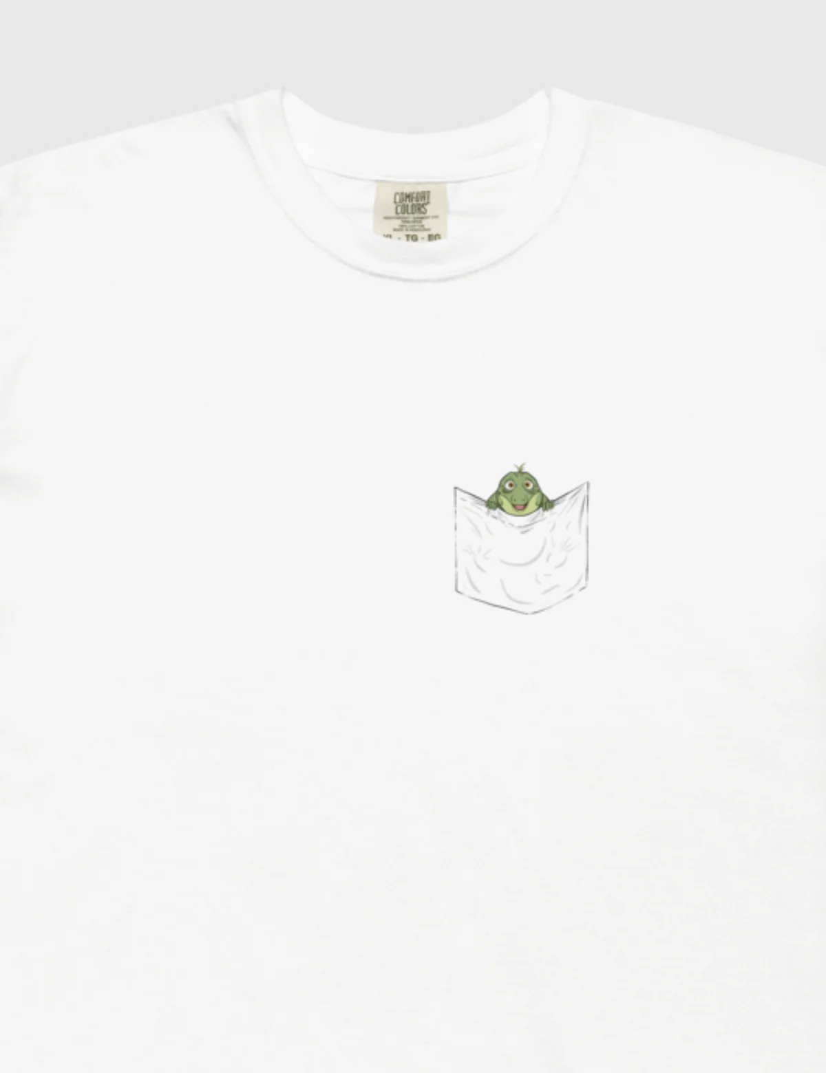 Leo Pocket Unisex T-Shirt [White] - Image 3