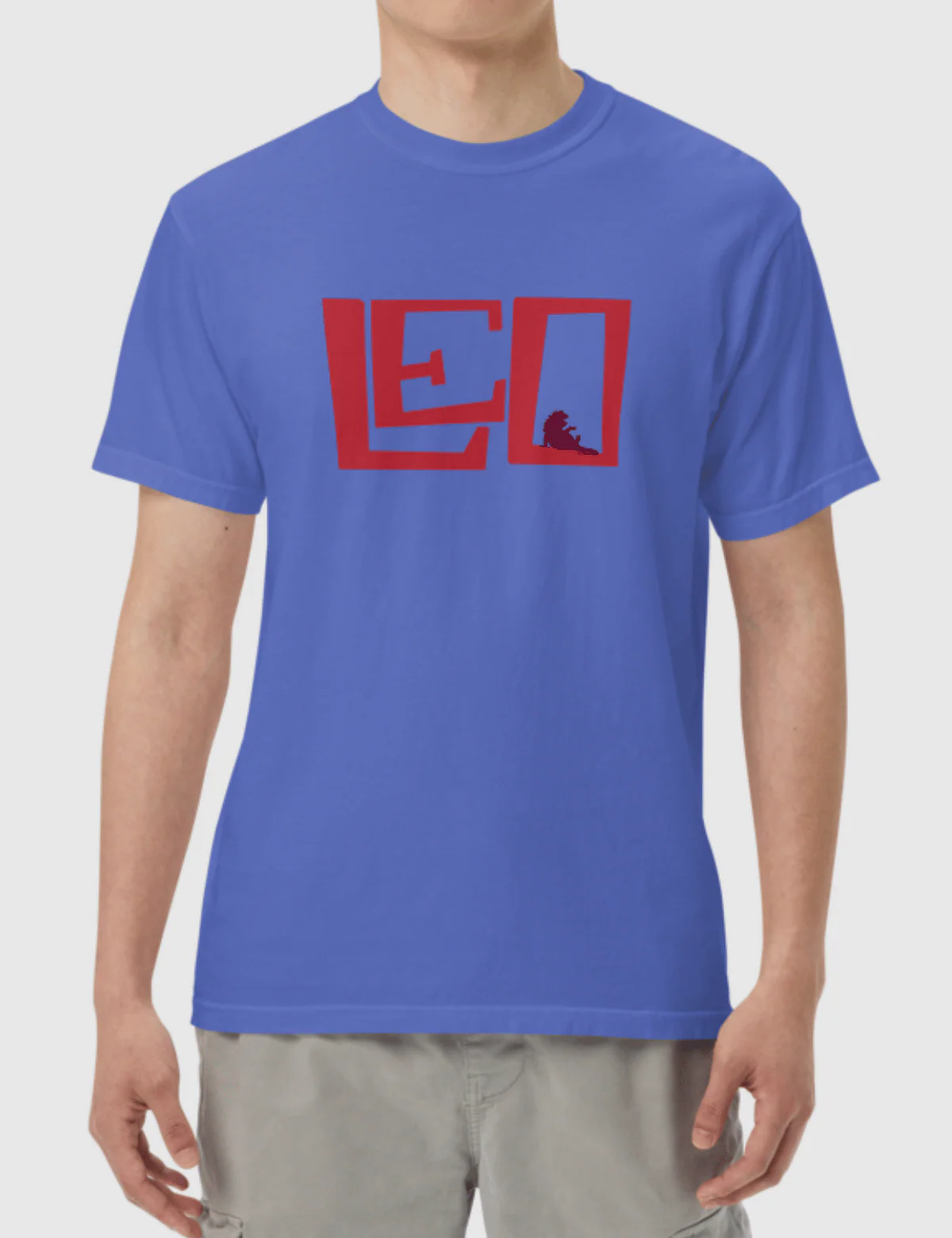 Leo Unisex Logo T-Shirt [Blue] - Image 4