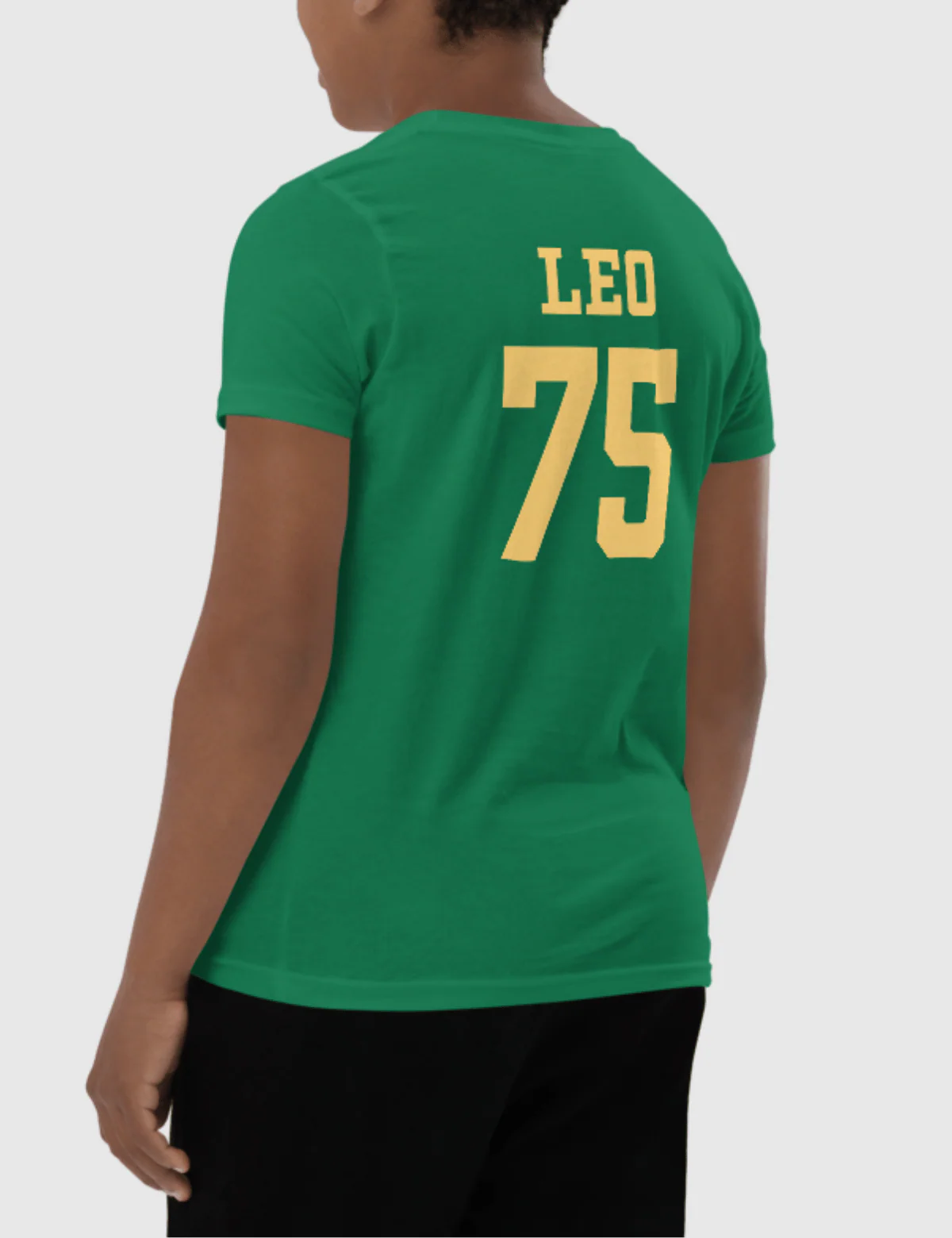 Leo Youth Logo Short Sleeve T-Shirt [Green] - Image 3