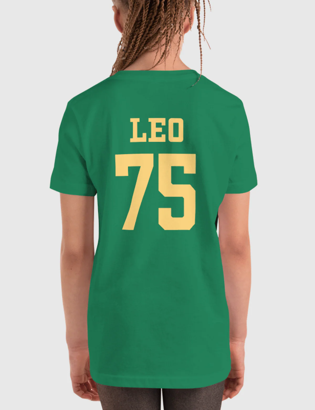 Leo Youth Logo Short Sleeve T-Shirt [Green] - Image 5