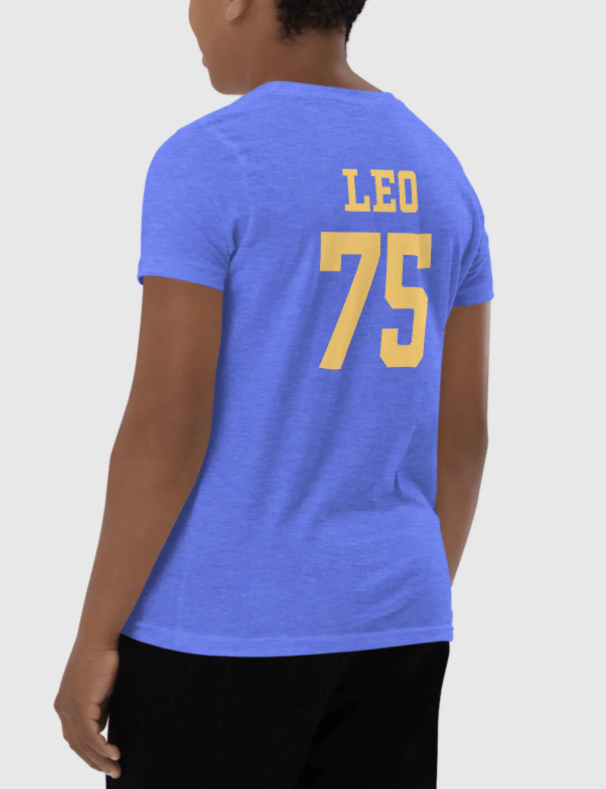 Leo Youth Logo Short Sleeve T-Shirt [Blue] - Image 3