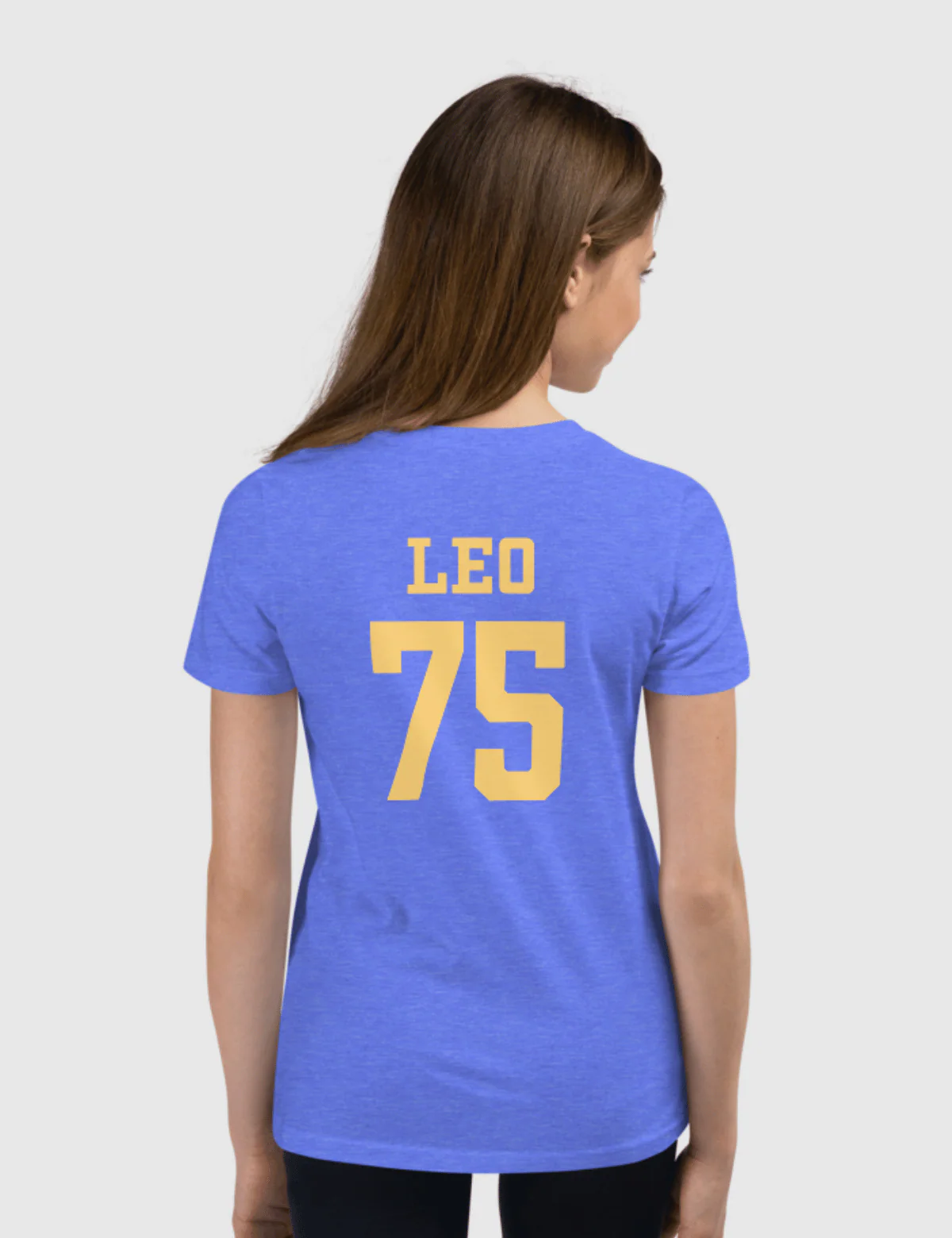 Leo Youth Logo Short Sleeve T-Shirt [Blue] - Image 4