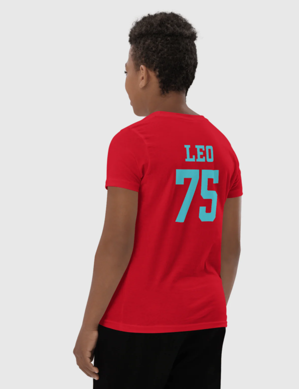 Leo Youth Logo Short Sleeve T-Shirt [Red] - Image 3