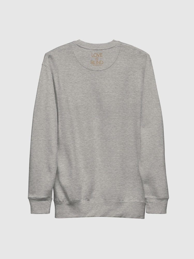 Love is Blind Habibi Pocket Logo Embroidered Crewneck Sweatshirt - Image 2