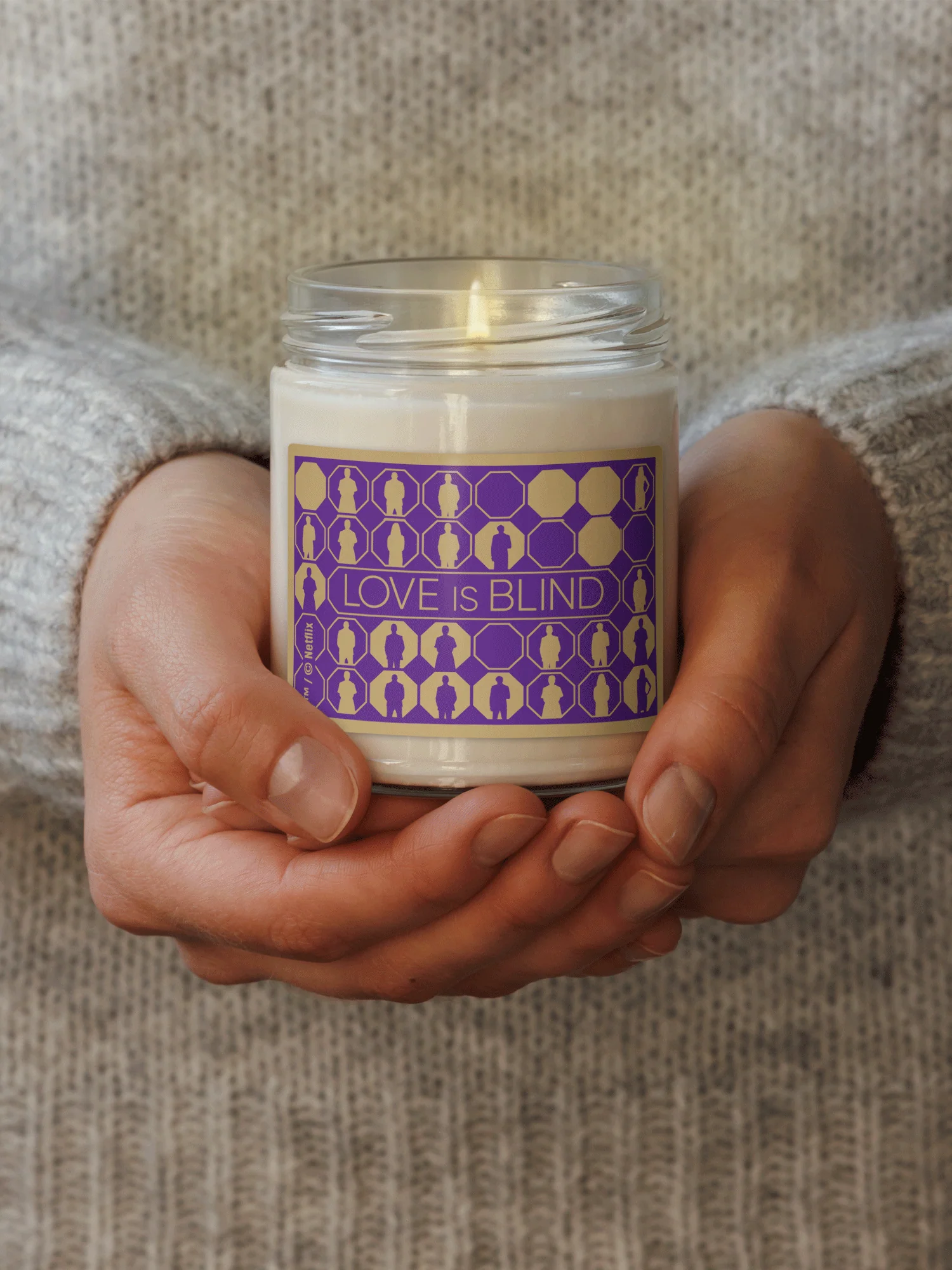 Love is Blind Logo Scented Candle - Image 2