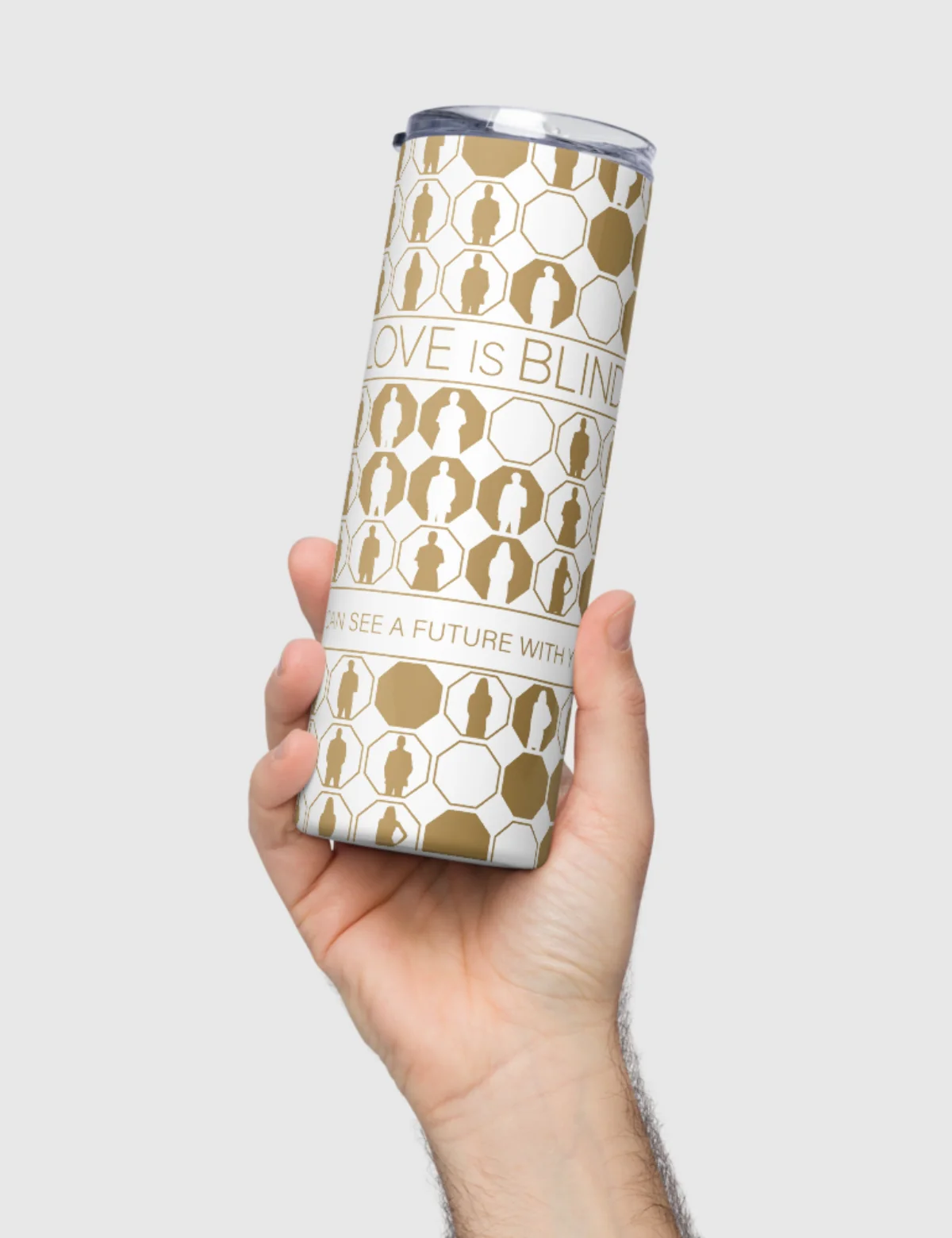 Love is Blind "I Can See A Future With You" Stainless Steel Tumbler [White] - Image 6