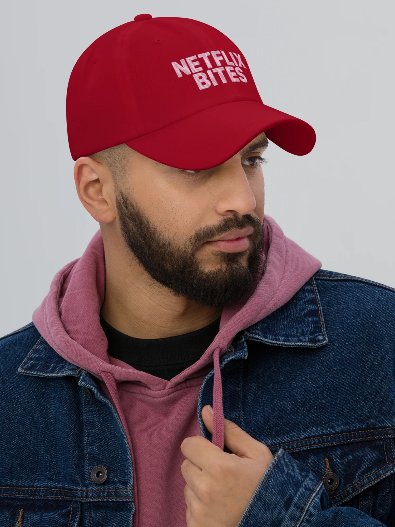 Netflix Bites Exclusive Dad Hat [Red] - Image 5