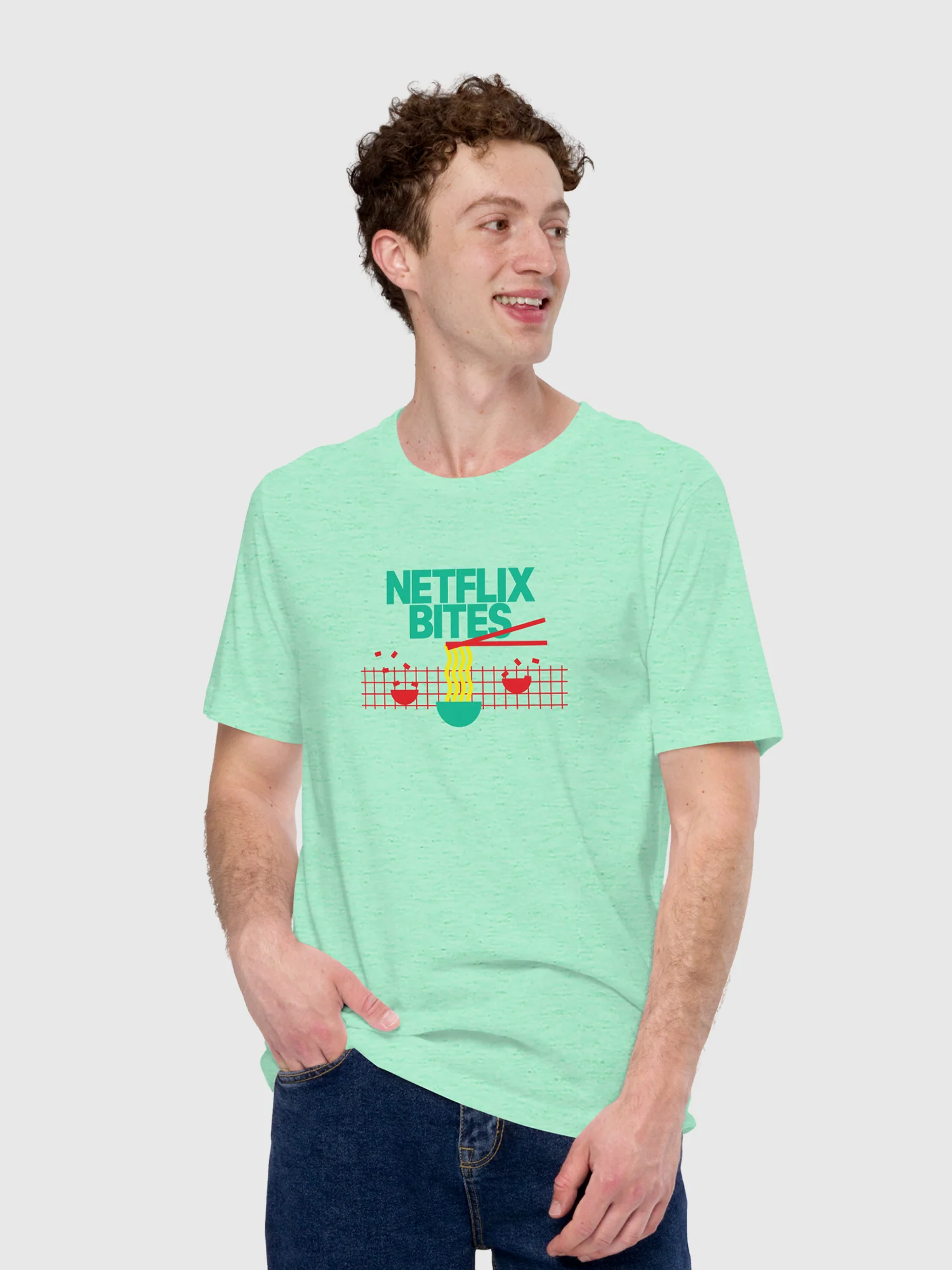 Netflix Bites Exclusive Noodles Unisex T-Shirt [Mint] - Image 4