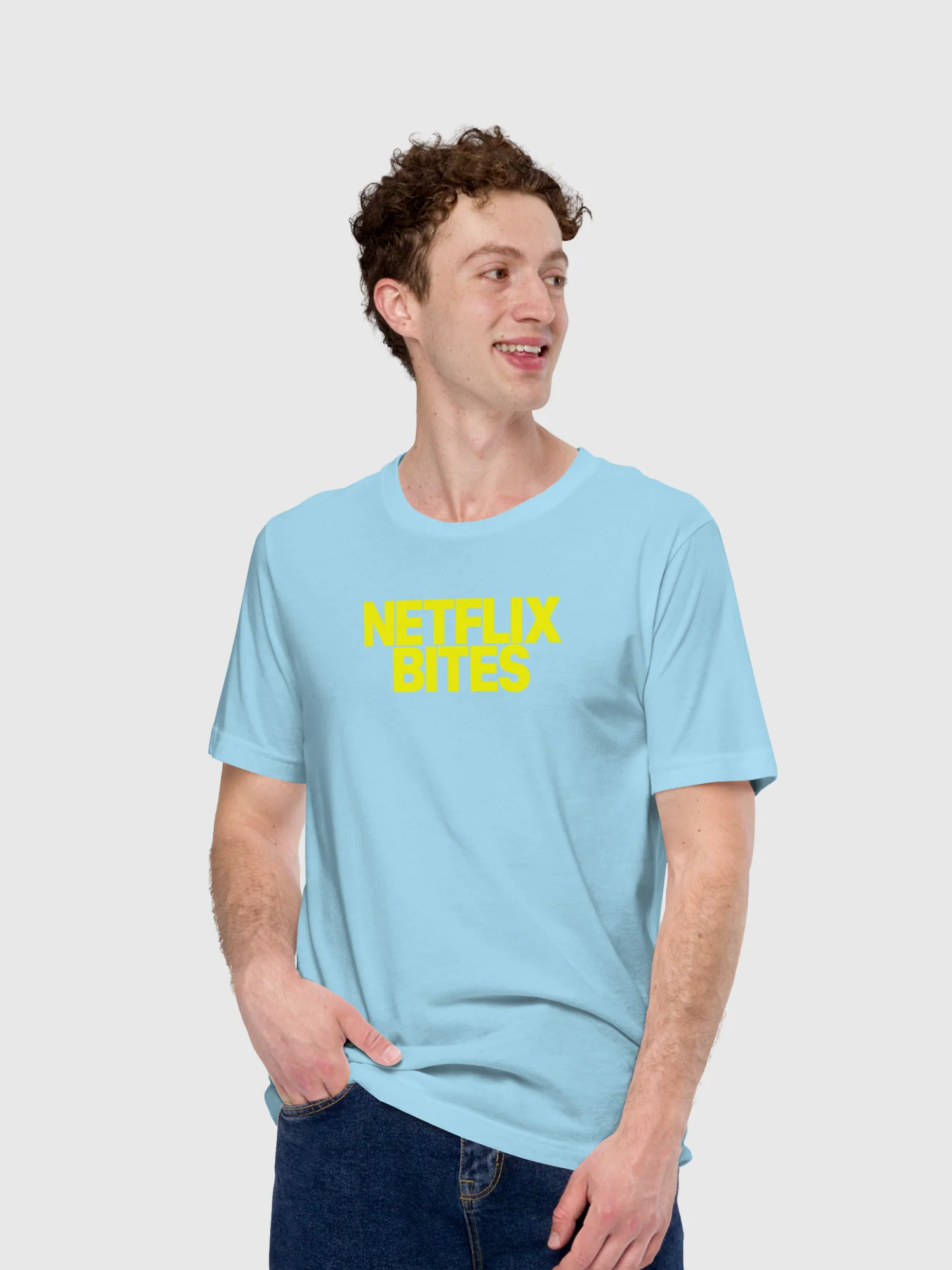 Netflix Bites Exclusive Unisex T-Shirt [Ocean Blue] - Image 4