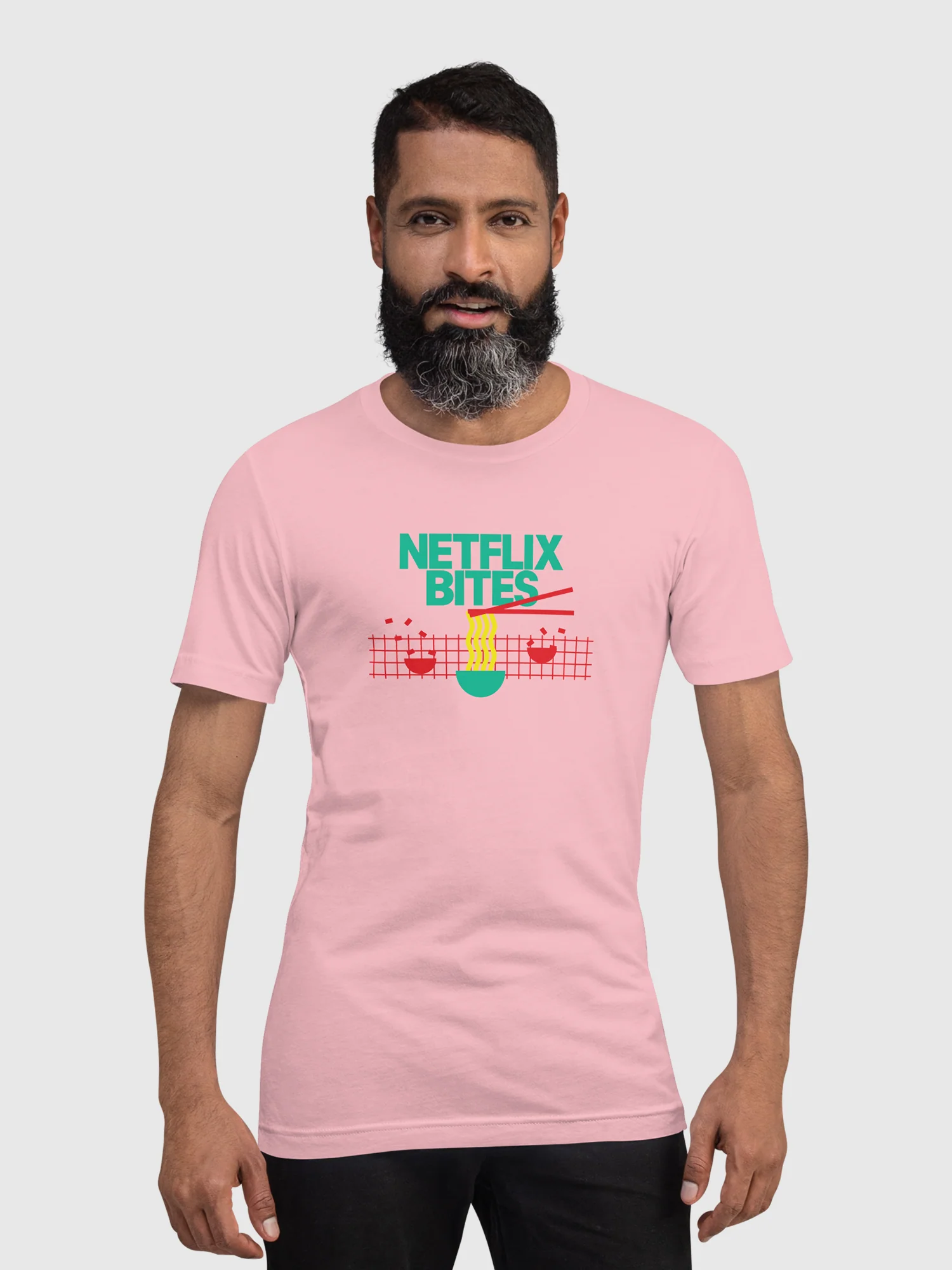 Netflix Bites Exclusive Noodles Unisex T-Shirt [Pink] - Image 4
