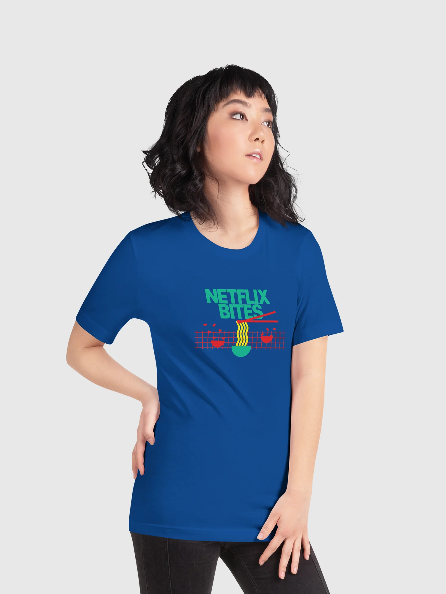Netflix Bites Exclusive Noodles Unisex T-Shirt [True Royal] - Image 3