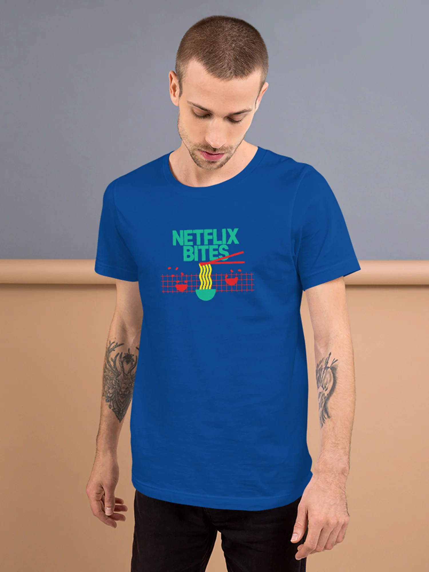 Netflix Bites Exclusive Noodles Unisex T-Shirt [True Royal] - Image 5
