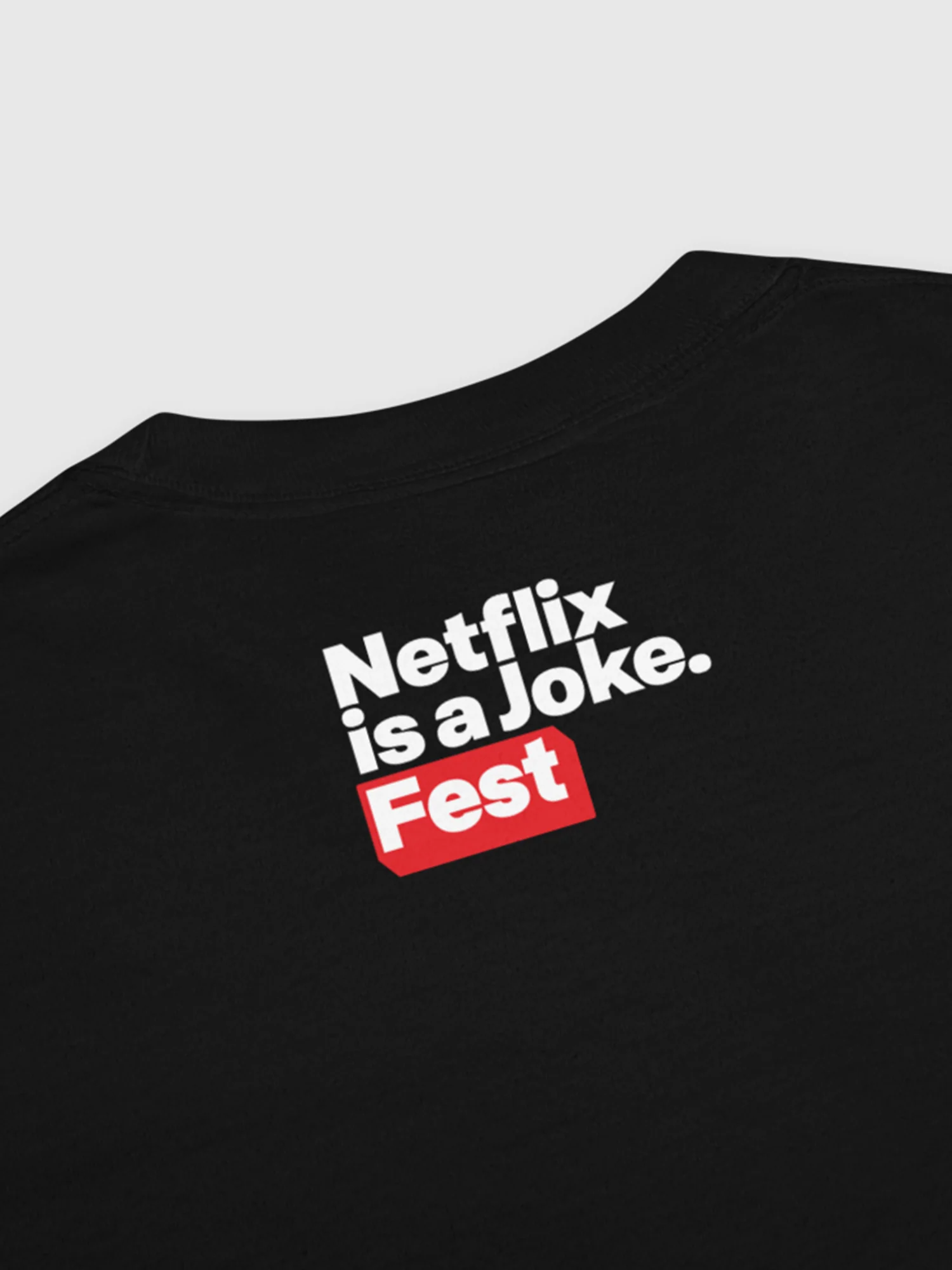 Netflix is A Joke Unisex Heavyweight T-Shirt [Black] - Image 6