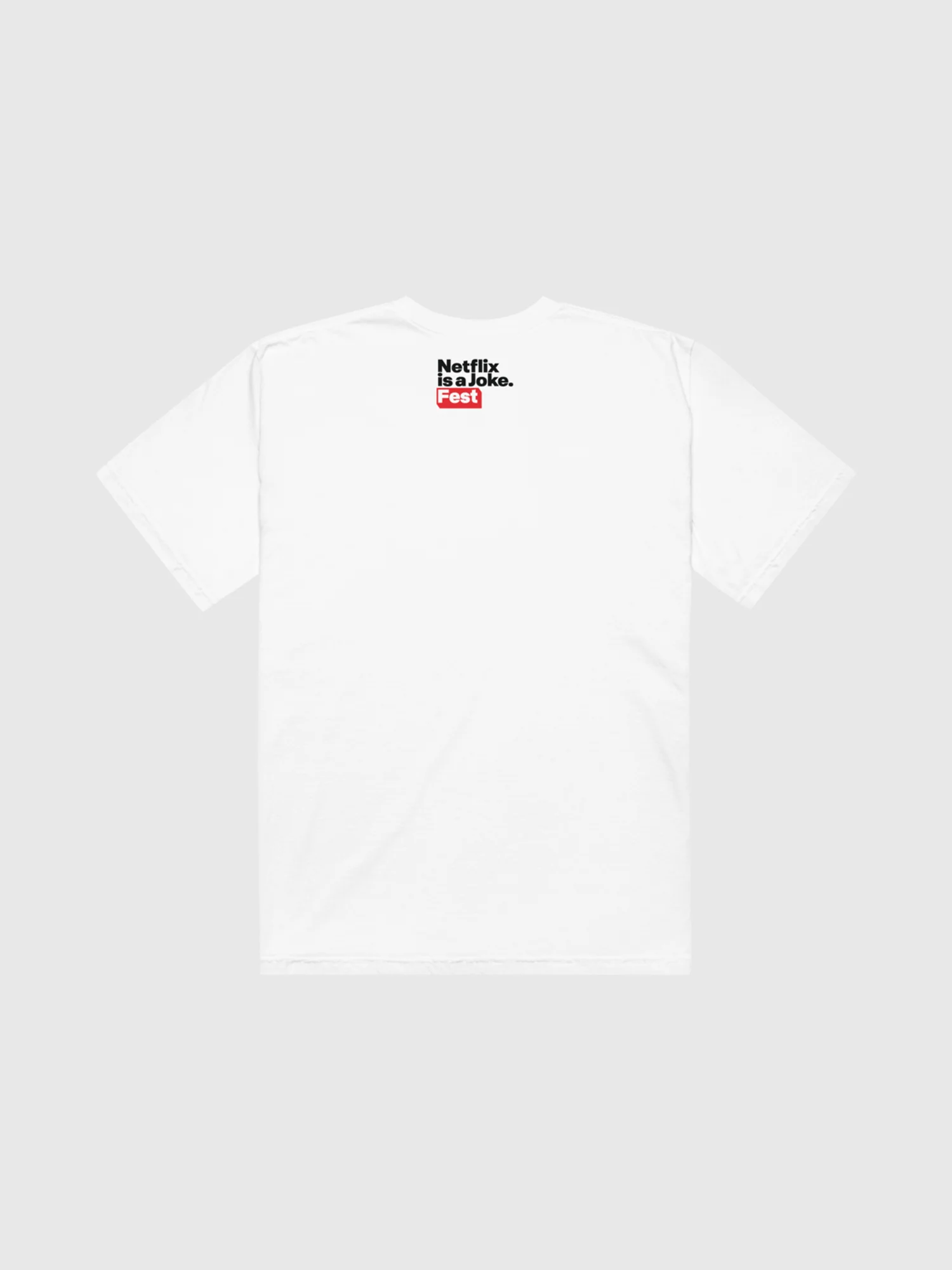 Netflix is A Joke Unisex Heavyweight T-Shirt [White] - Image 3
