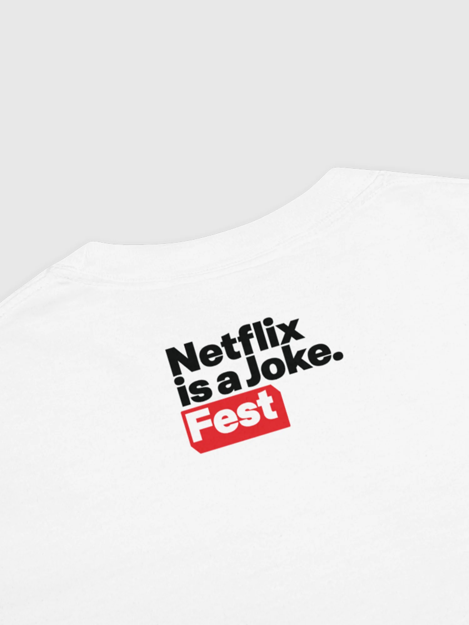Netflix is A Joke Unisex Heavyweight T-Shirt [White] - Image 6