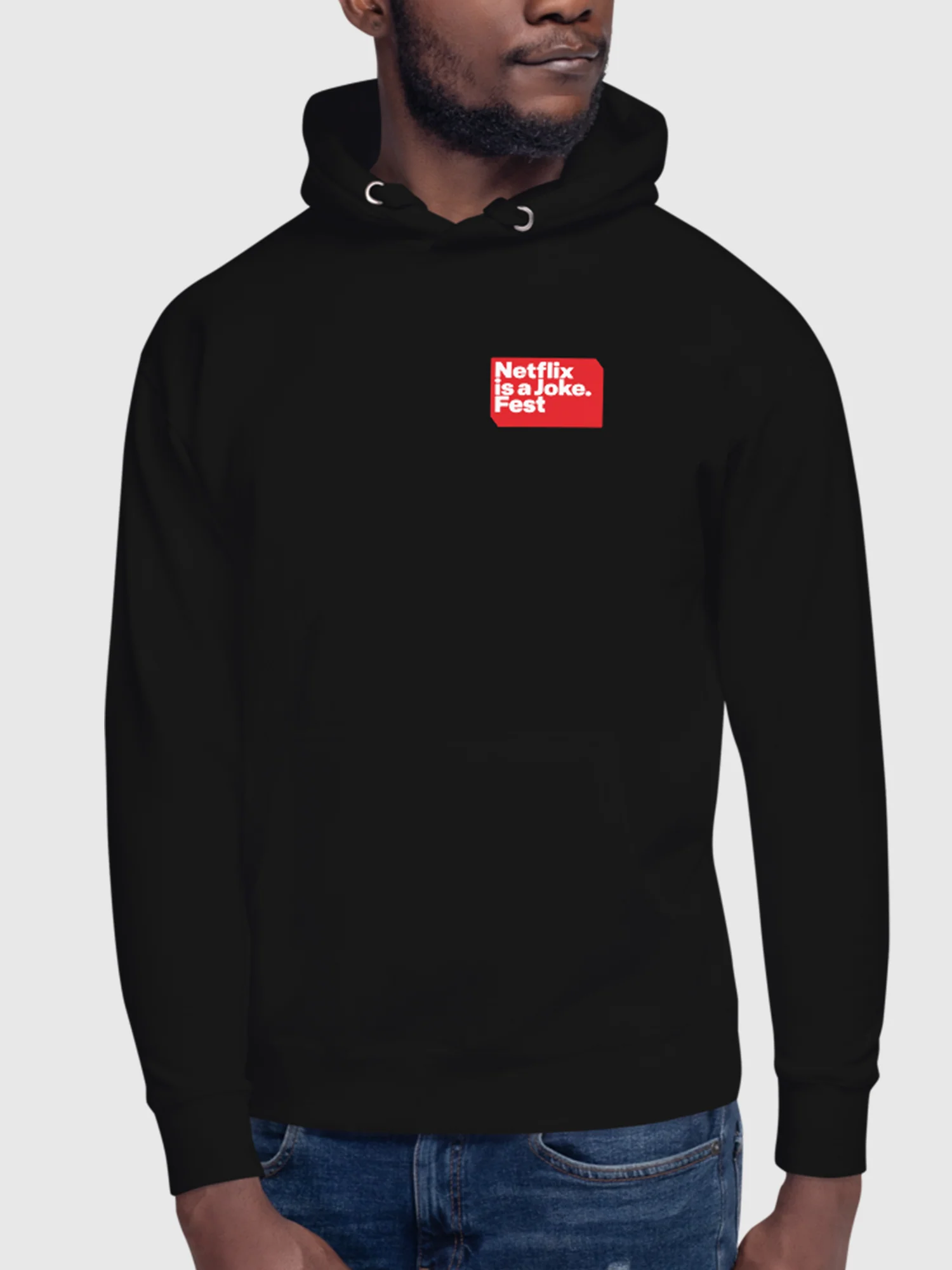 Netflix is A Joke Unisex Hoodie [Black] - Image 3