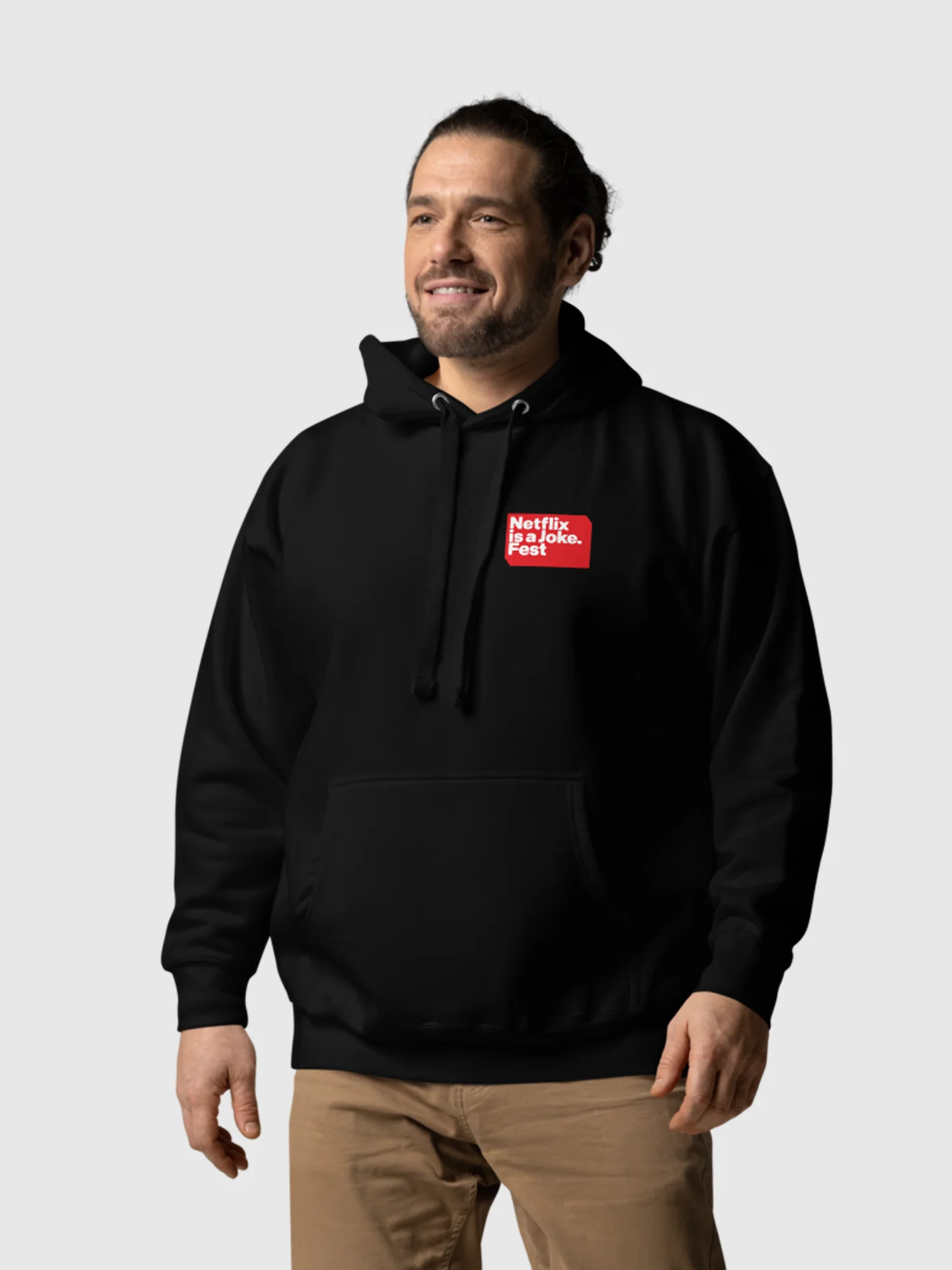 Netflix is A Joke Unisex Hoodie [Black] - Image 4