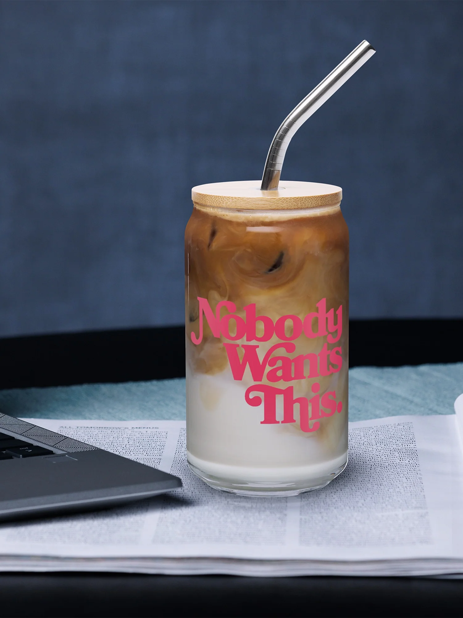 Nobody Wants This Logo Can Shaped Glass - Image 3