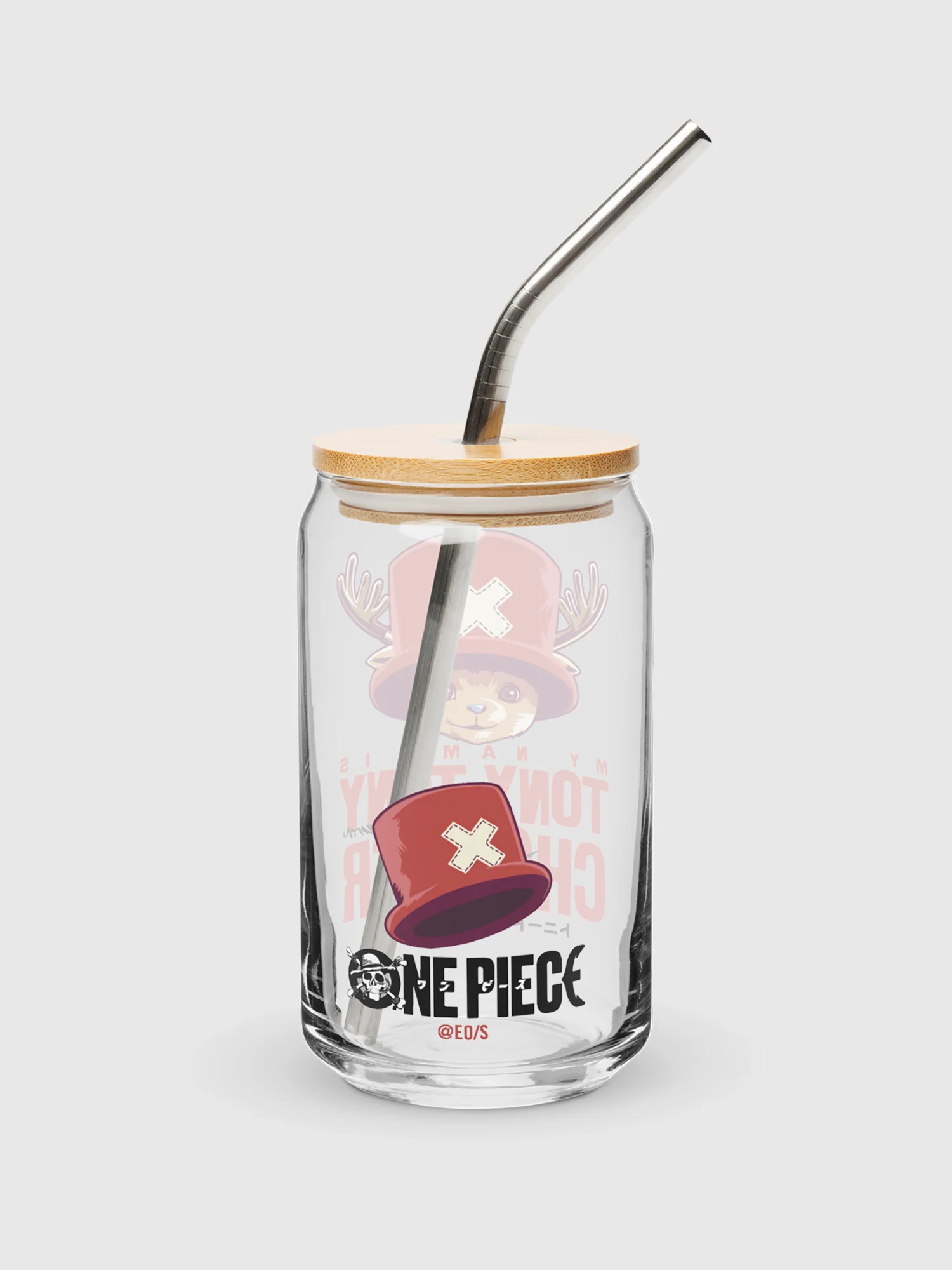 One Piece Chopper Glass with Lid and Straw - Image 2