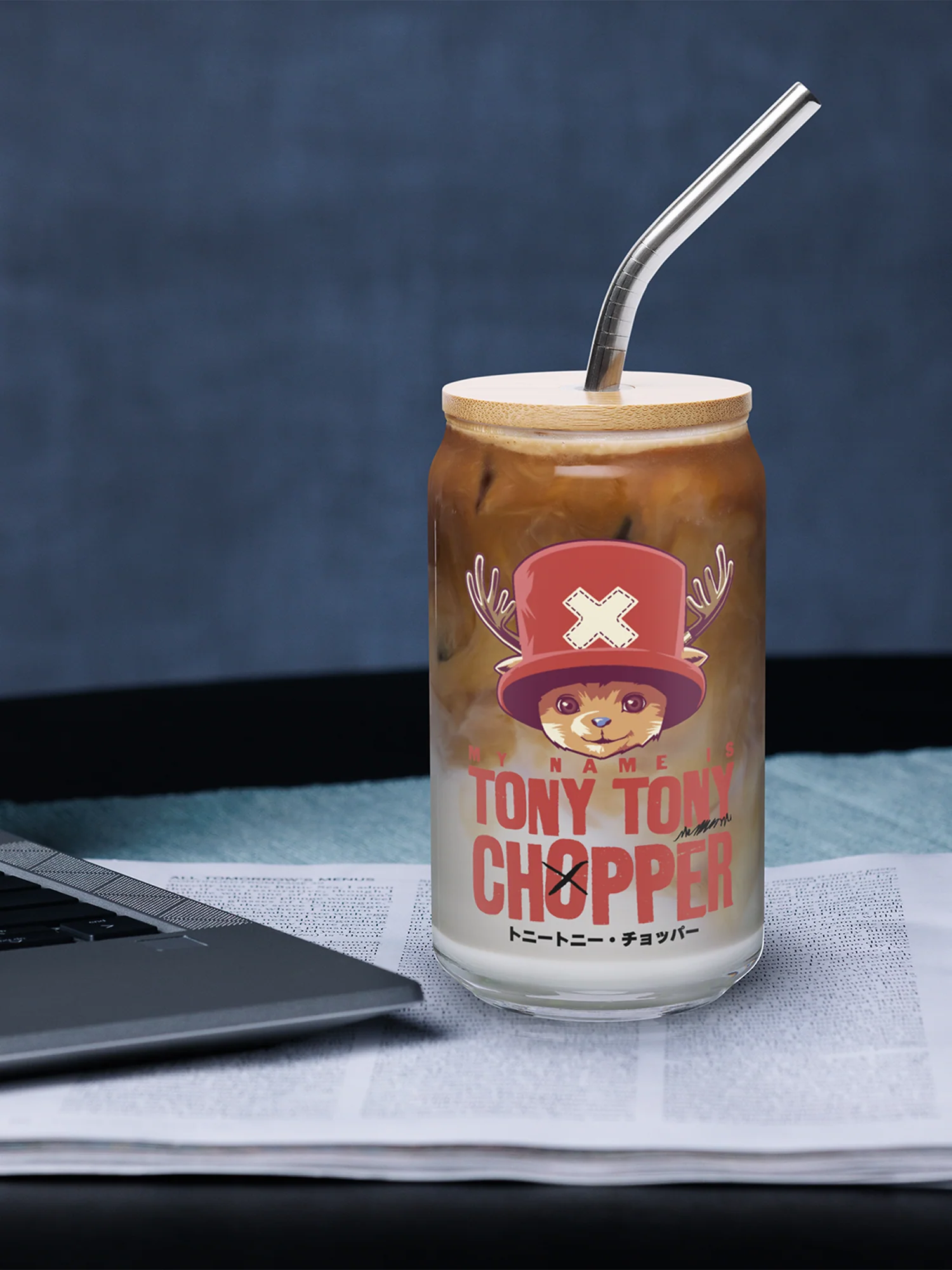 One Piece Chopper Glass with Lid and Straw - Image 4