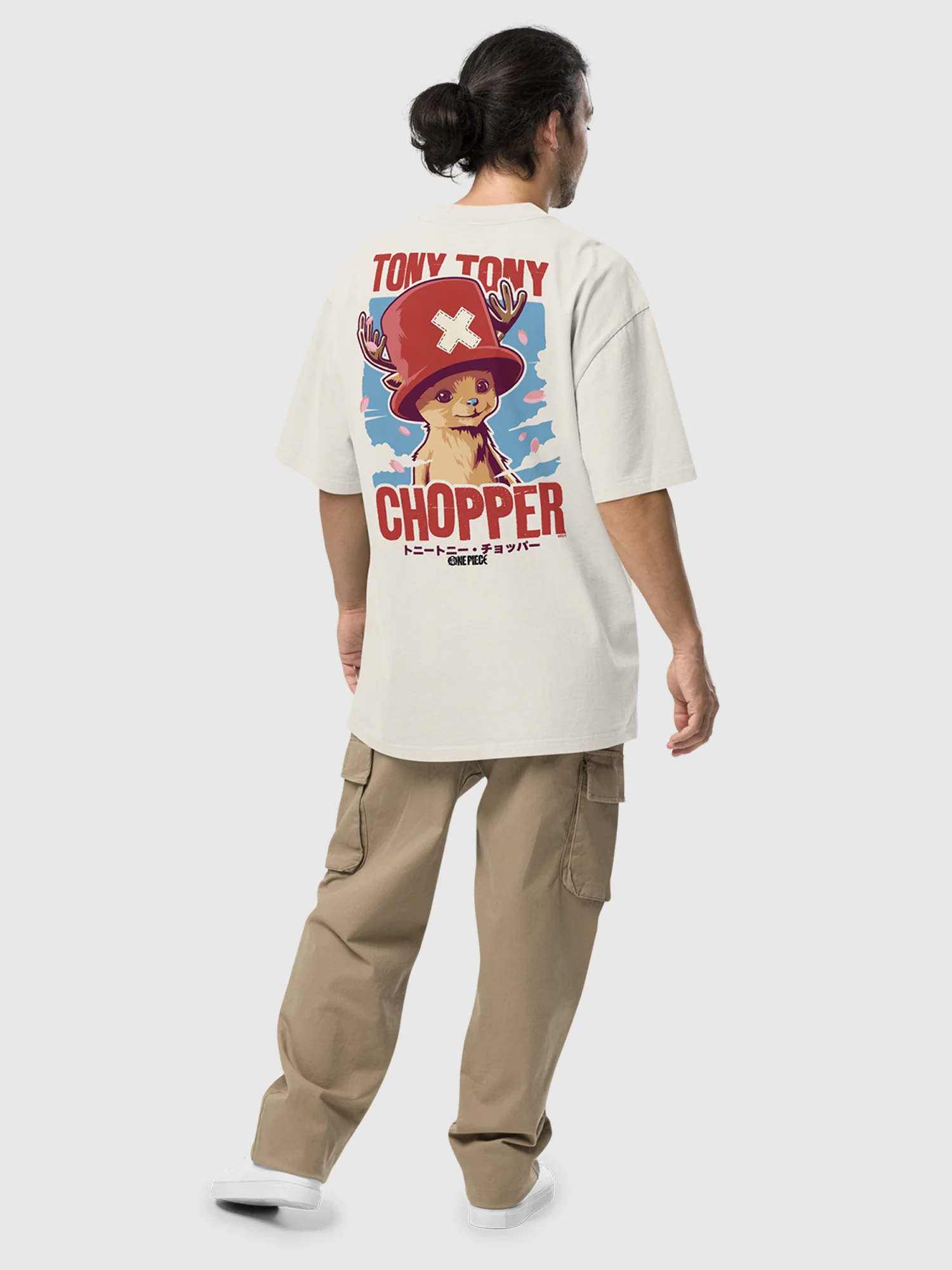 One Piece Chopper Oversized Faded T-Shirt - Image 4