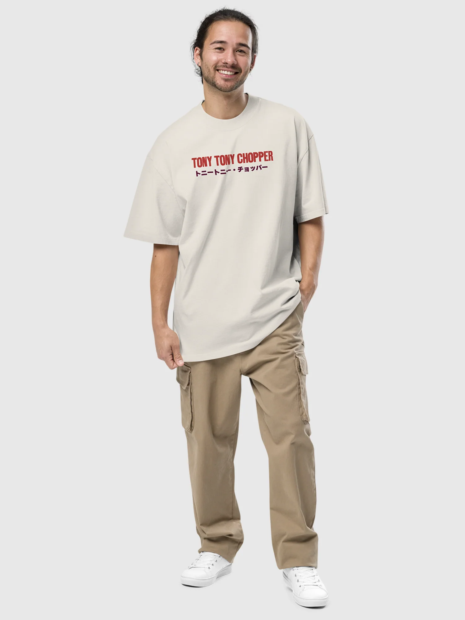 One Piece Chopper Oversized Faded T-Shirt - Image 5
