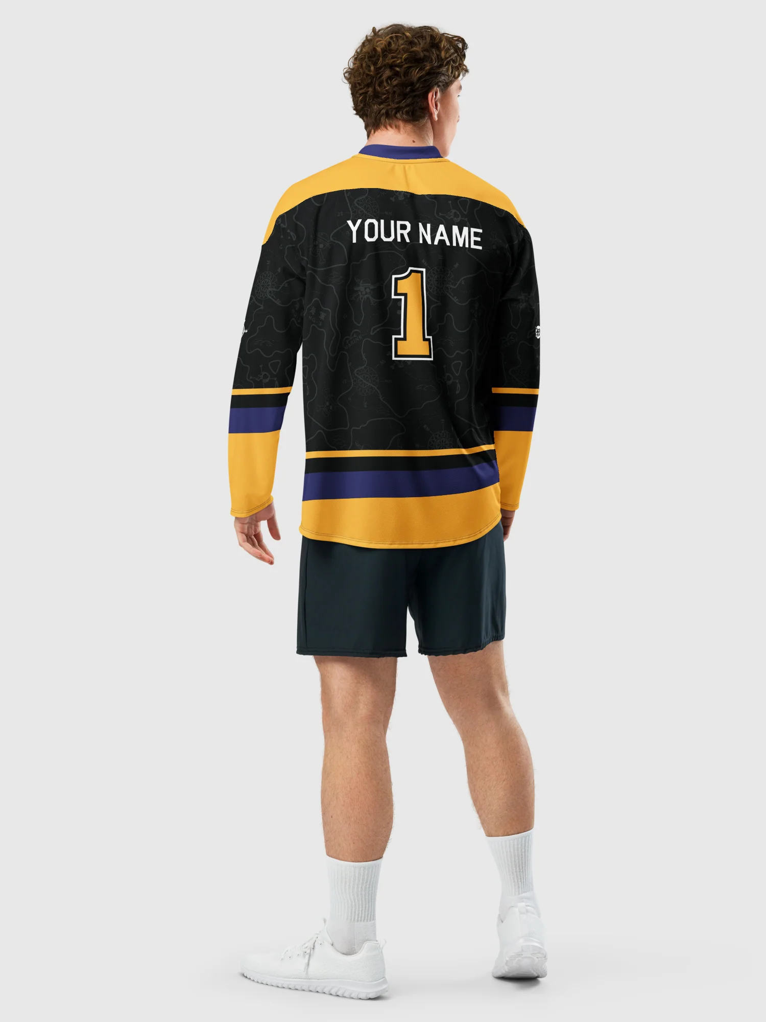 One Piece Personalized Hockey Jersey Straw Hat Pirates - Image 5