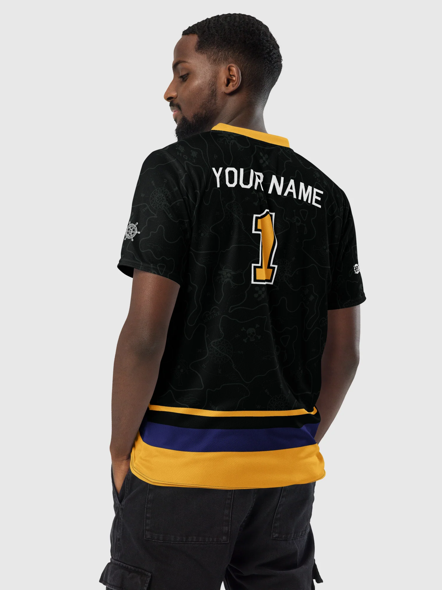 One Piece Personalized Sports Jersey Straw Hat Pirates - Image 4