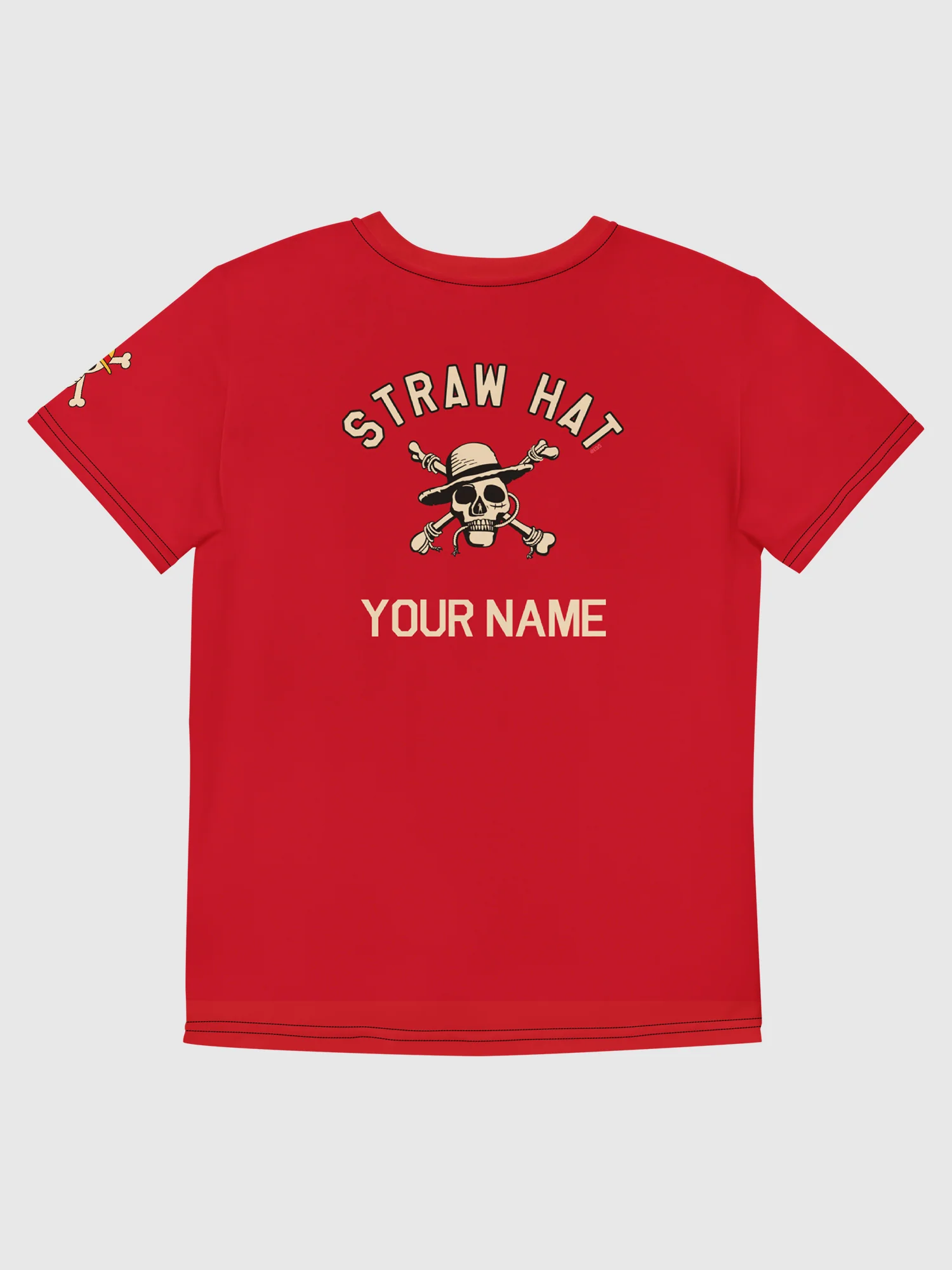 One Piece Personalized Youth T-Shirt Straw Hat Neighbours - Image 2