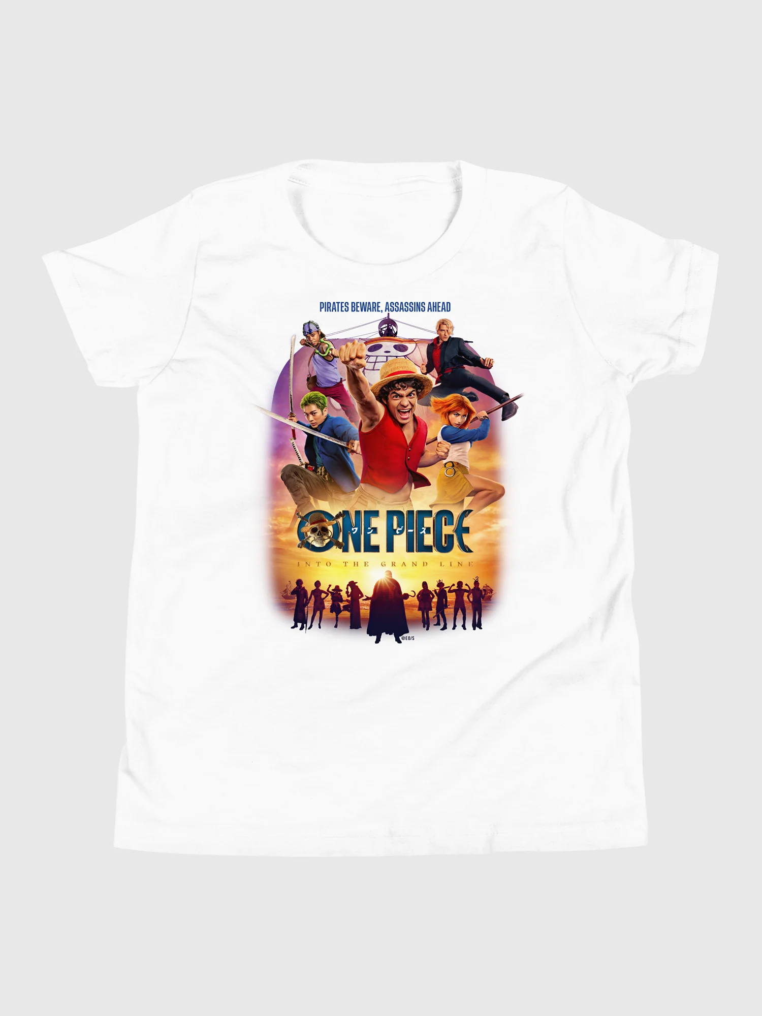 One Piece Youth T-Shirt Pirates Beware - Image 2