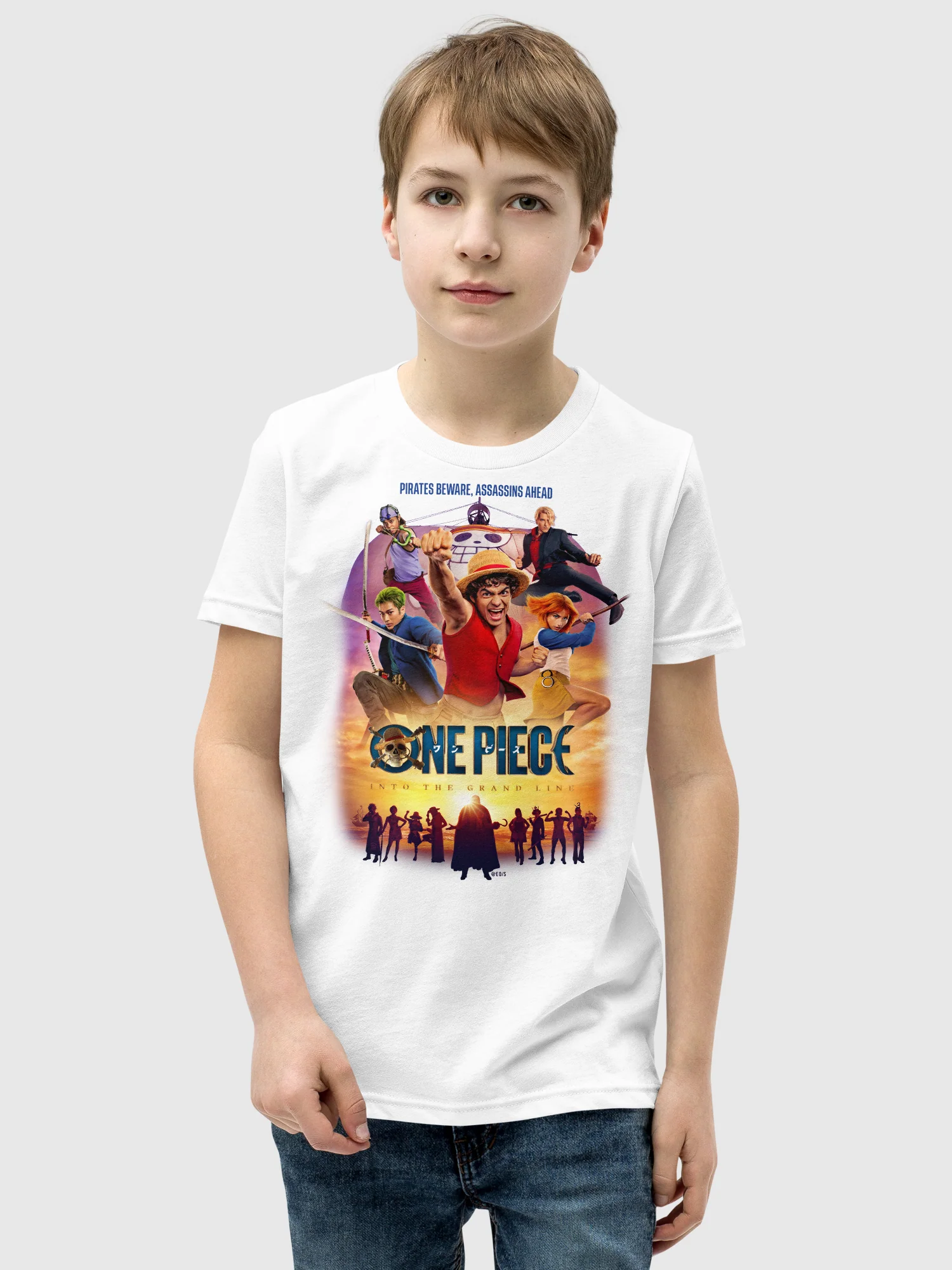 One Piece Youth T-Shirt Pirates Beware - Image 4