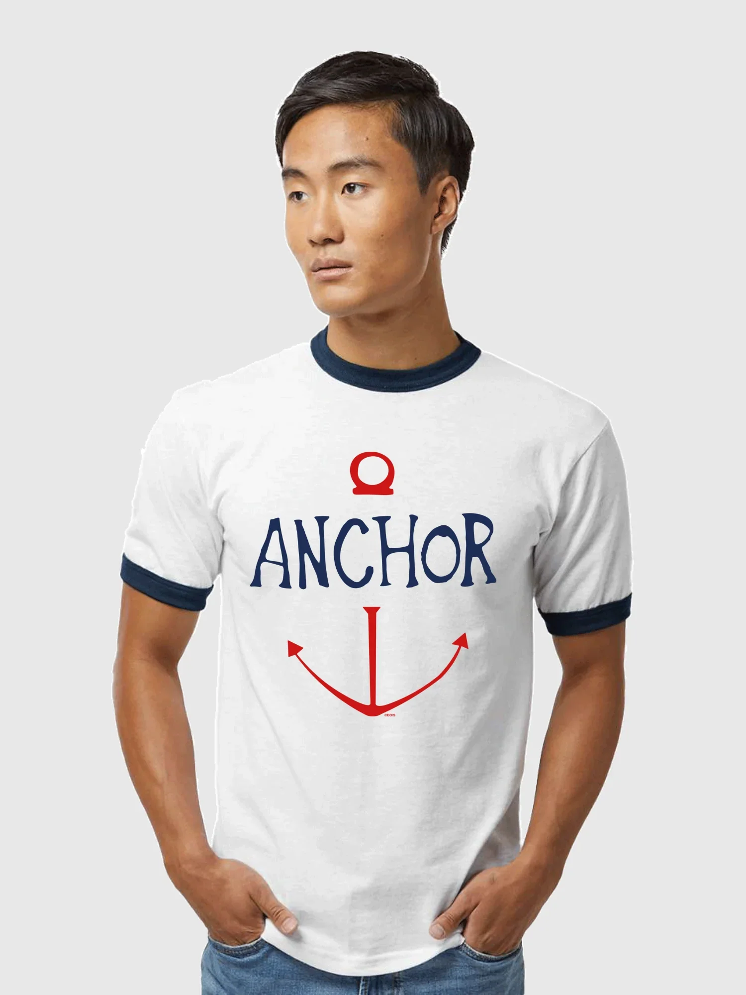 One Piece Ringer T-Shirt Anchor - Image 2